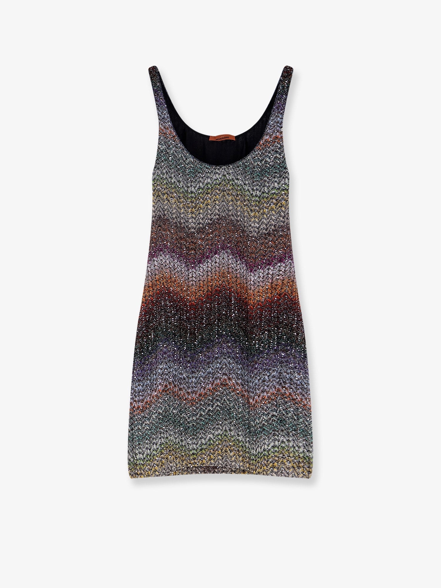 Short knitted dress with all-over sequins