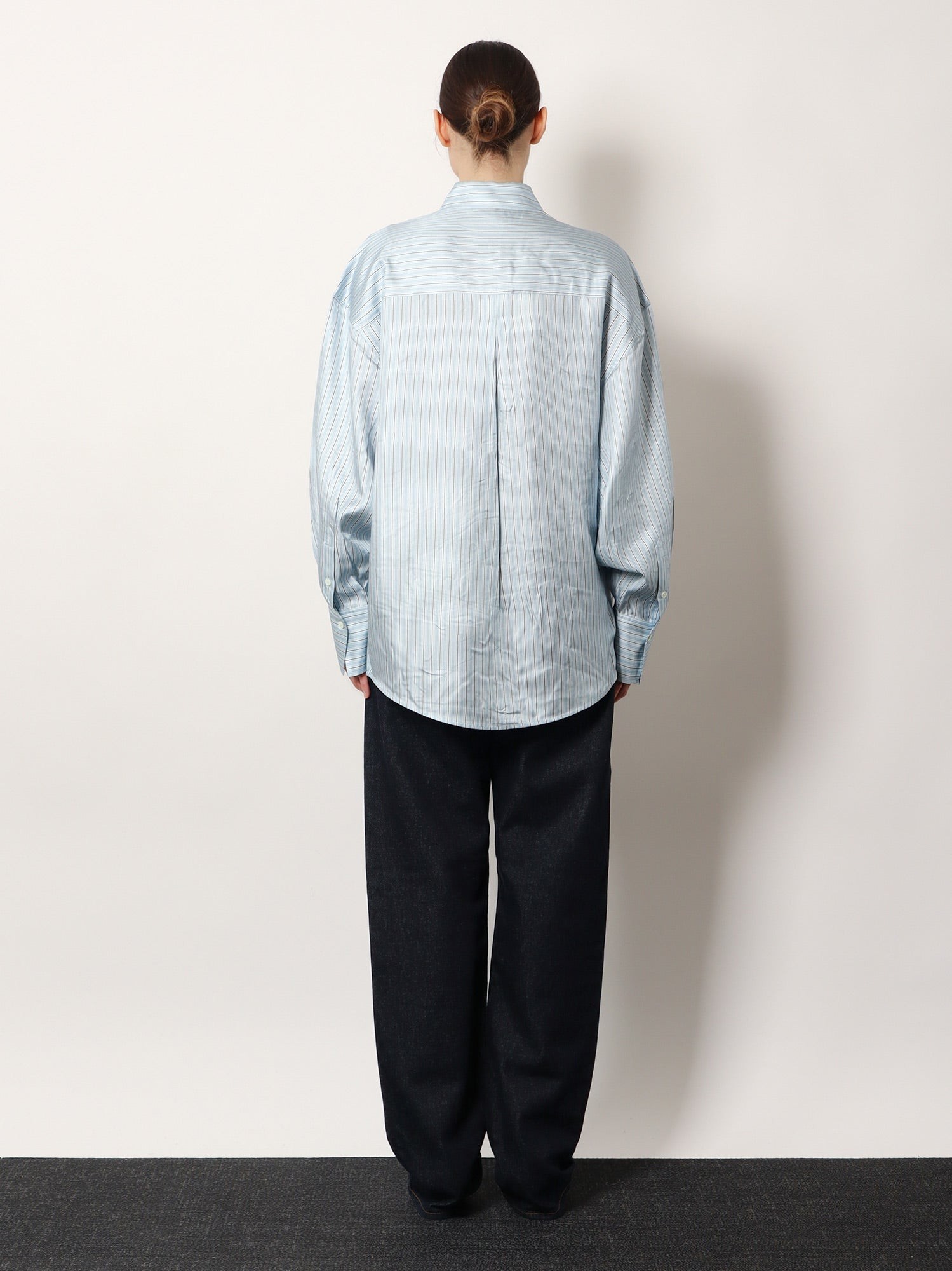 Silk shirt with striped pattern - Image 3