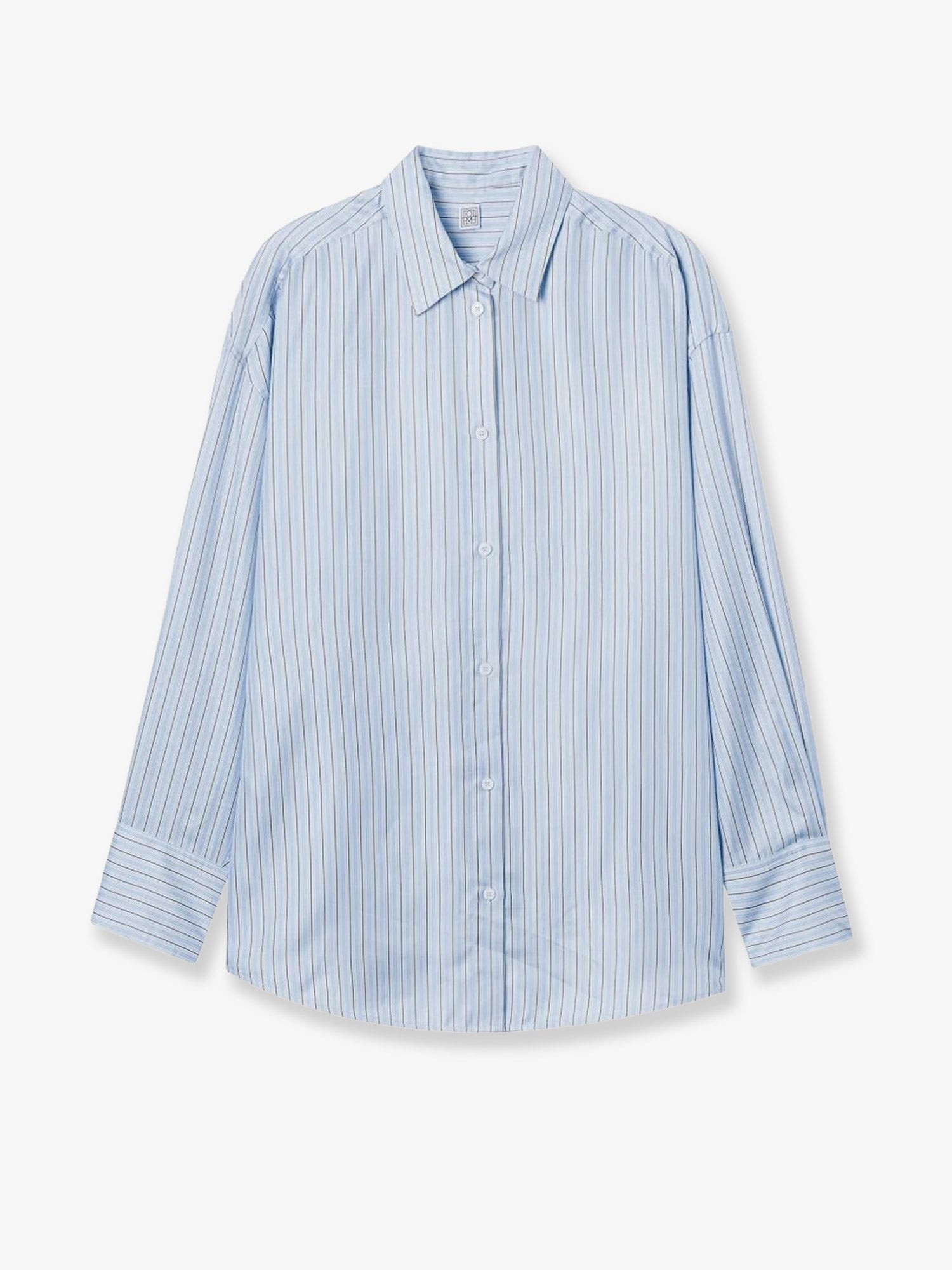 Silk shirt with striped pattern