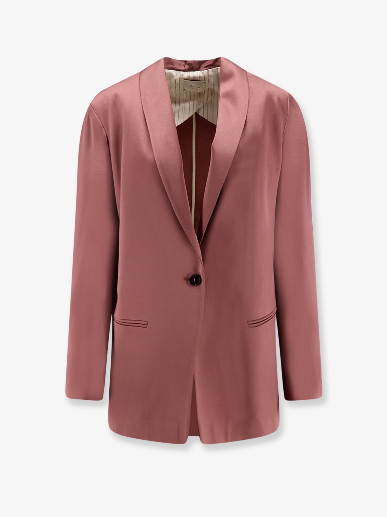 Single-breasted satin blazer