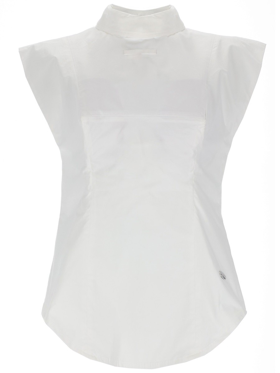 SLEEVELESS INVERTED SHIRT