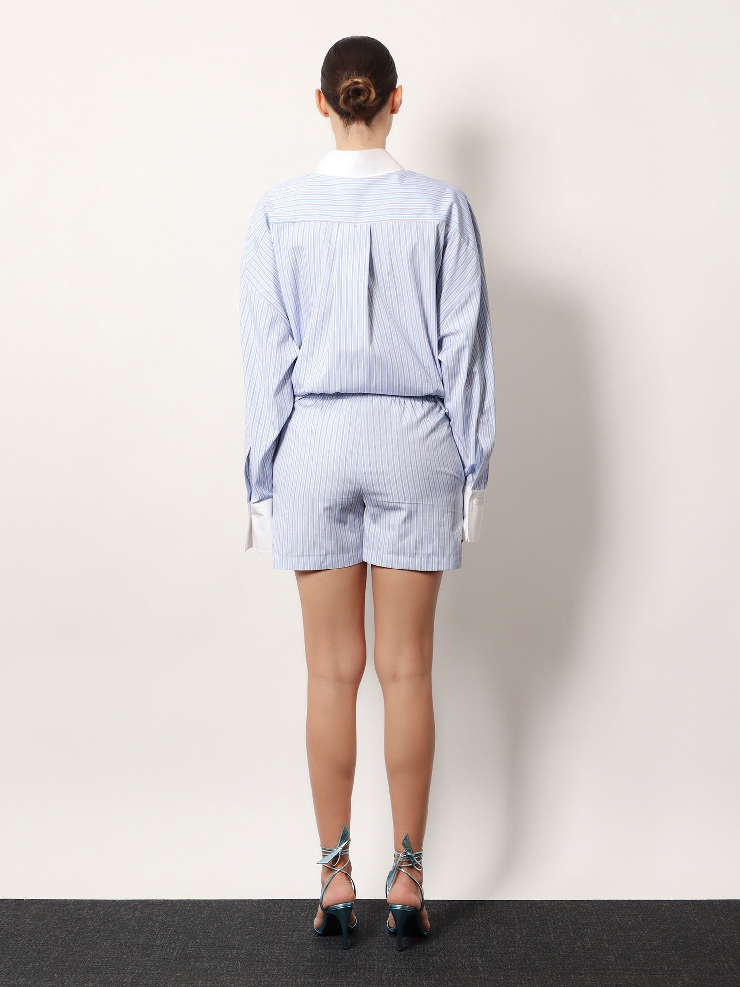 Striped cotton shorts - Image 3
