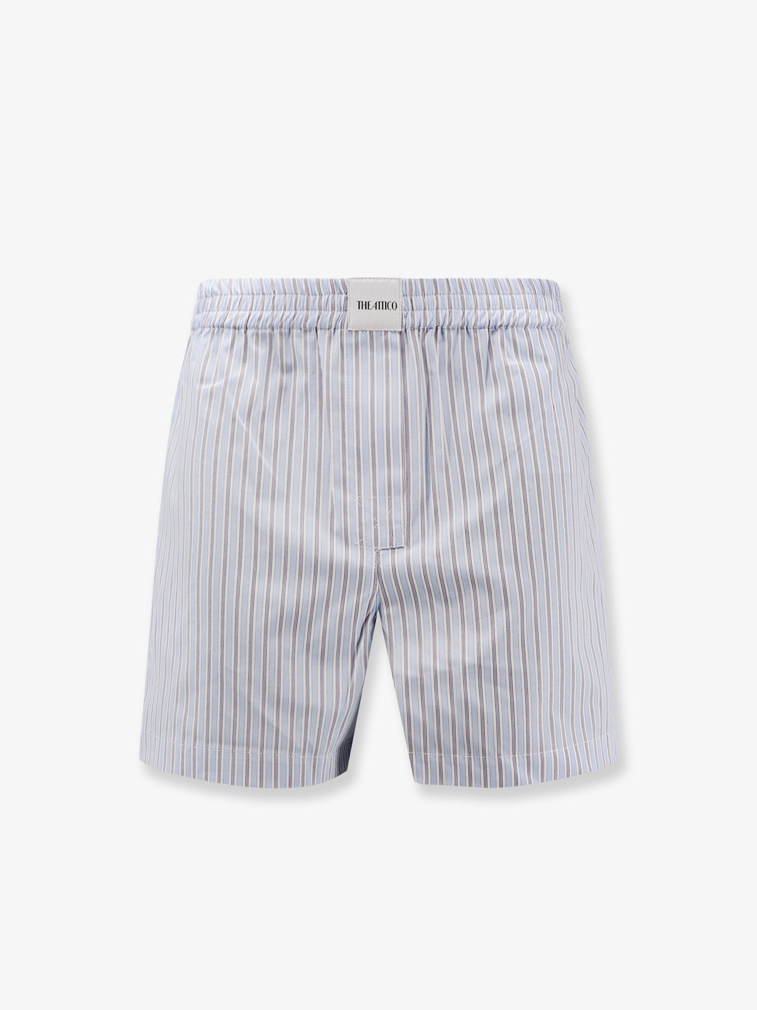 Striped cotton shorts