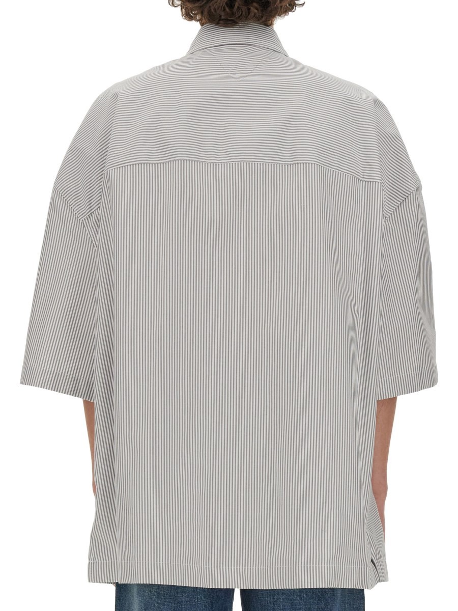 STRIPED OVERSHIRT WITH "BV" EMBROIDERY - Image 3