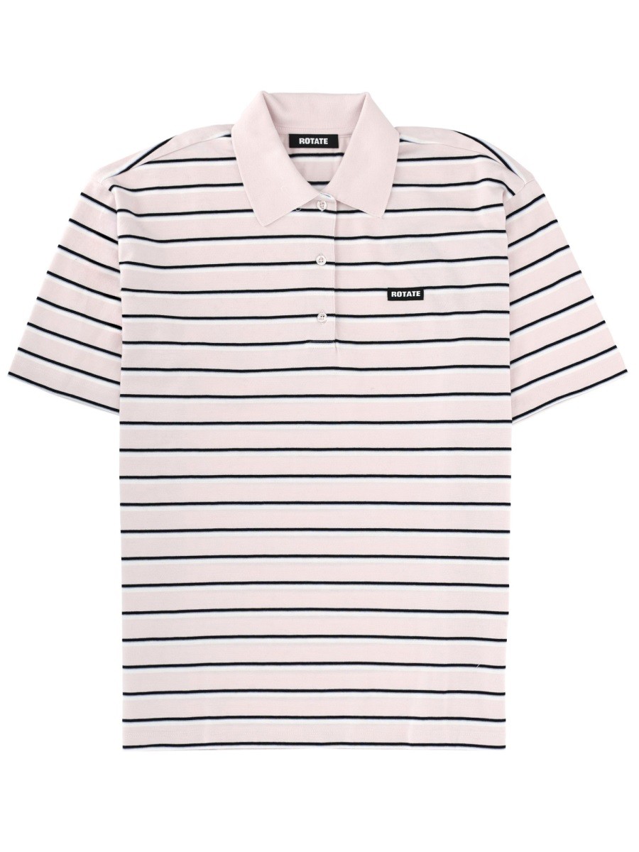 STRIPED POLO SHIRT WITH LOGO