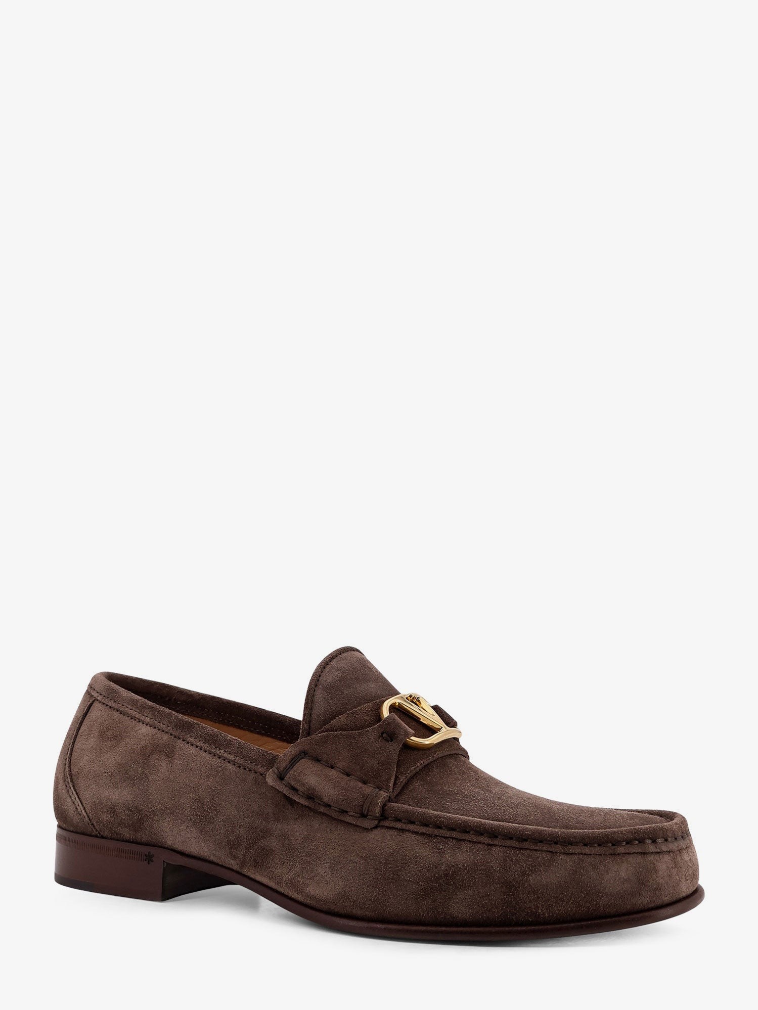 Suede loafers with metal VLogo Signature - Image 2