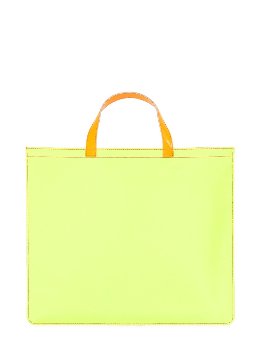 SUPER FLUO LEATHER TOTE BAG