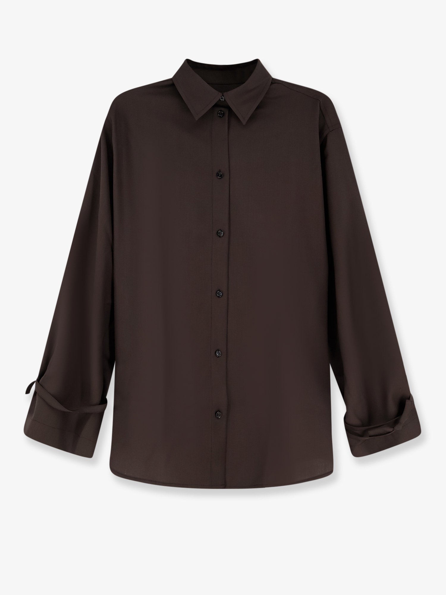 Tie-Cuff wool shirt