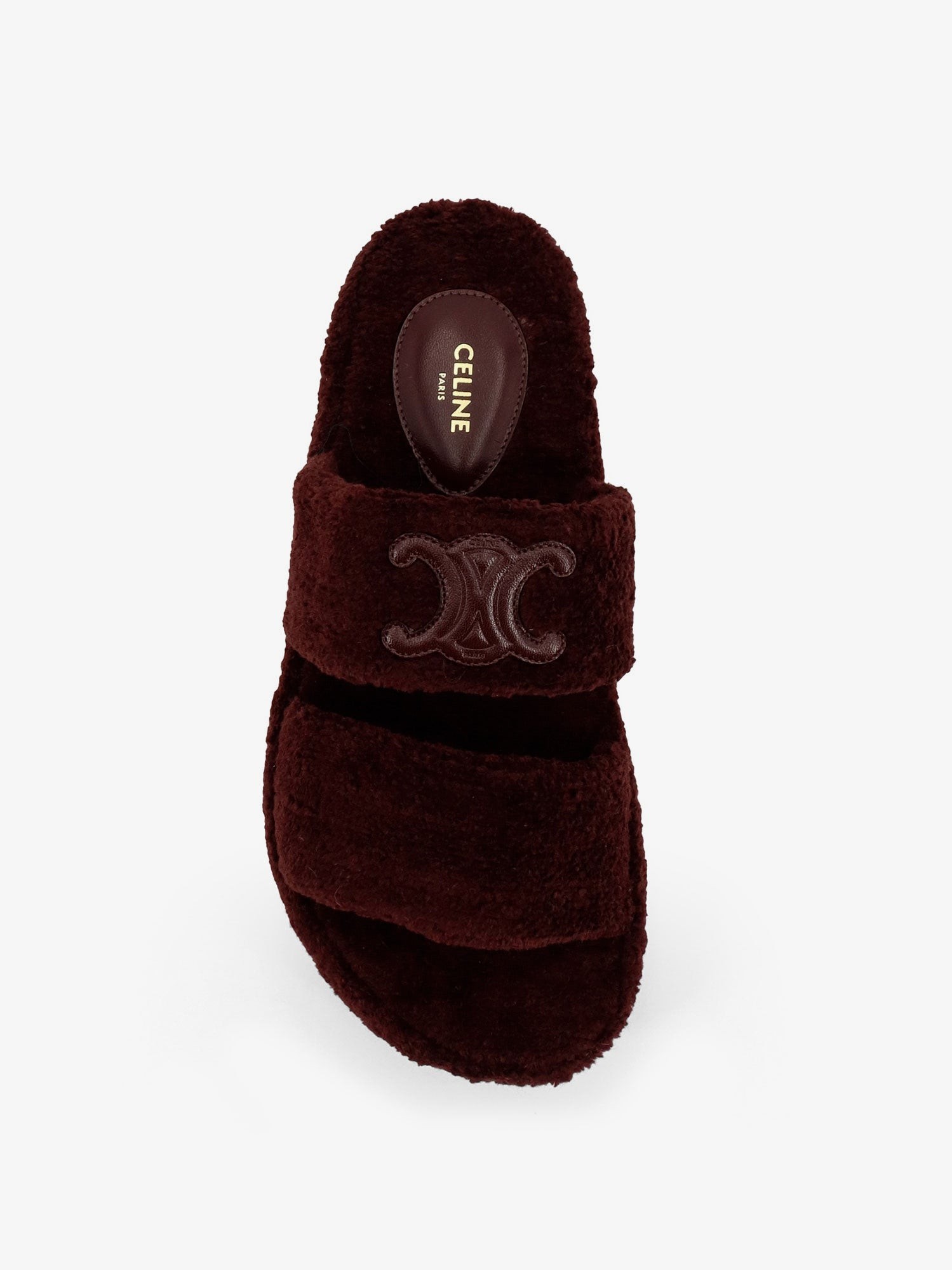 Triomphe Fur shearling Slides - Image 4