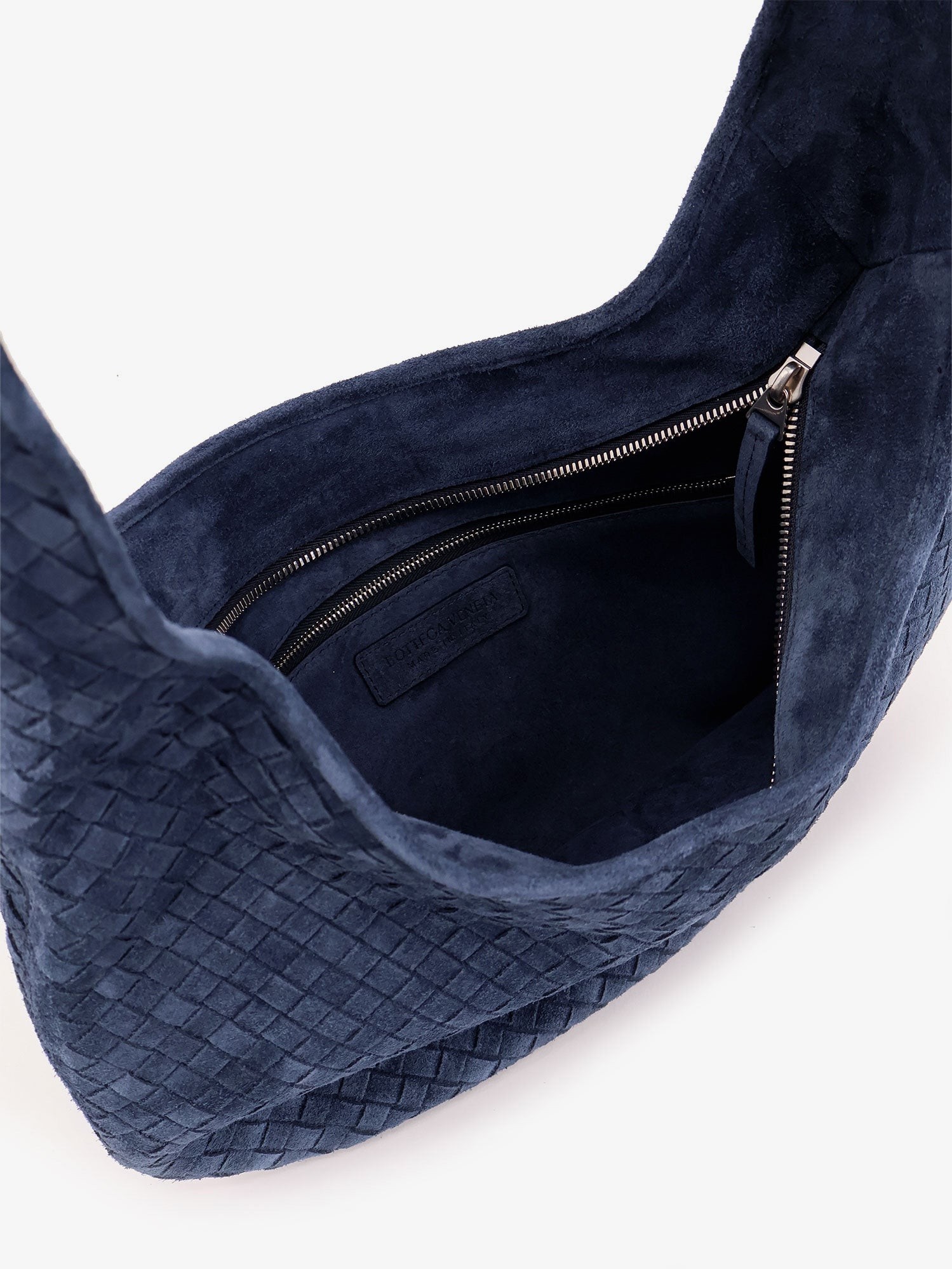 Veneto suede crossbody bag with Intrecciato motif - Image 4
