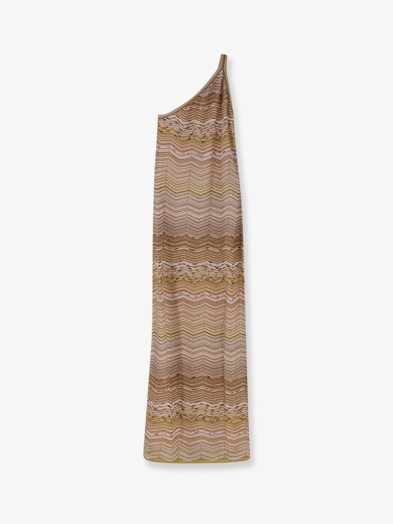 Vestito lungo in viscosa laminata