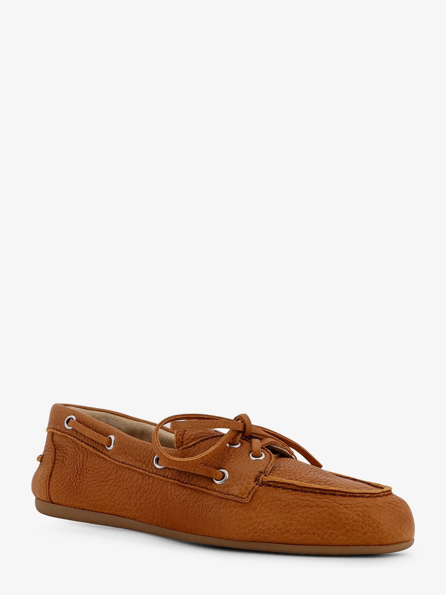 Vintage effect leather loafers - Image 2