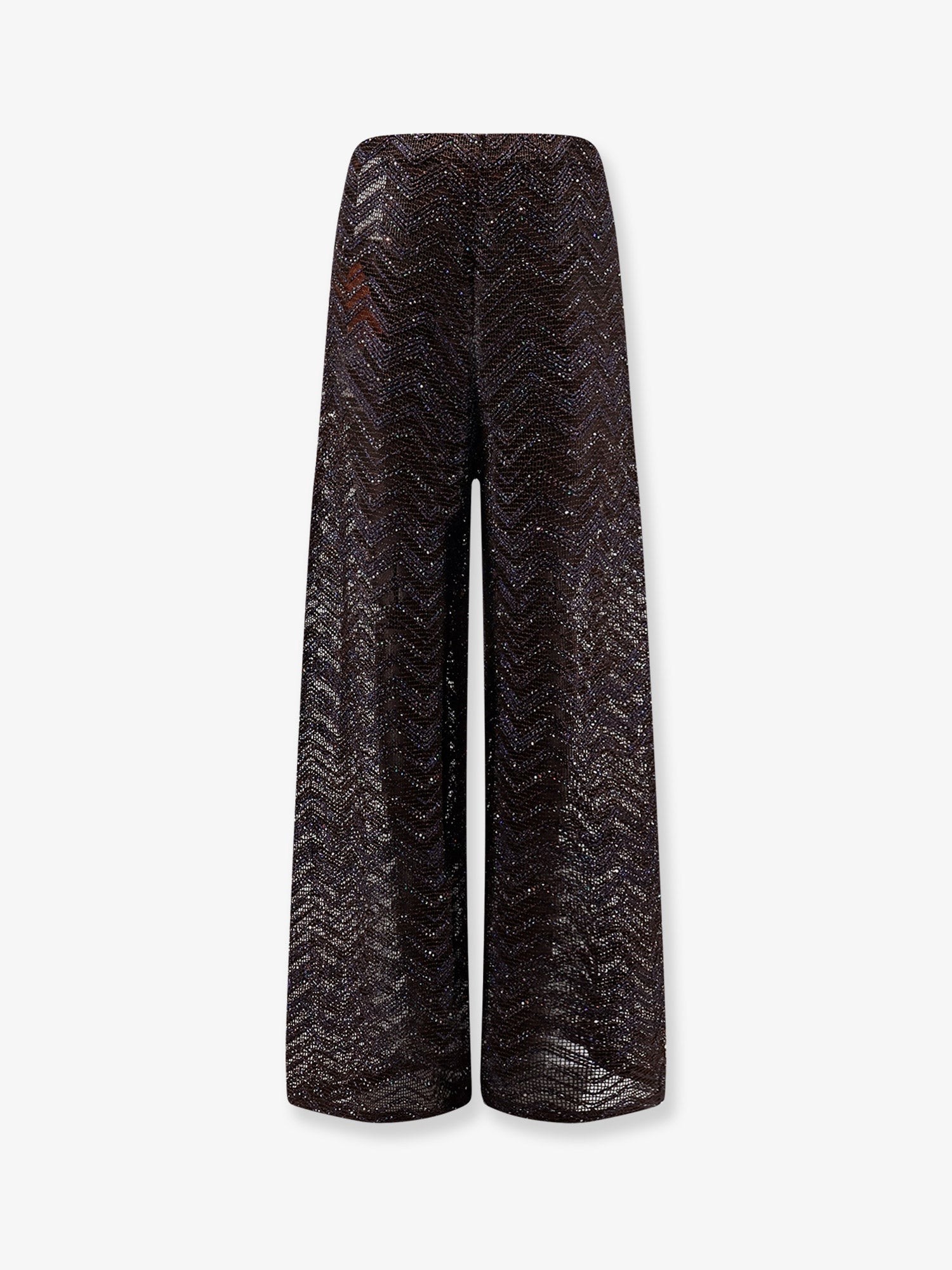 Viscose blend trousers with chevron pattern - Image 2