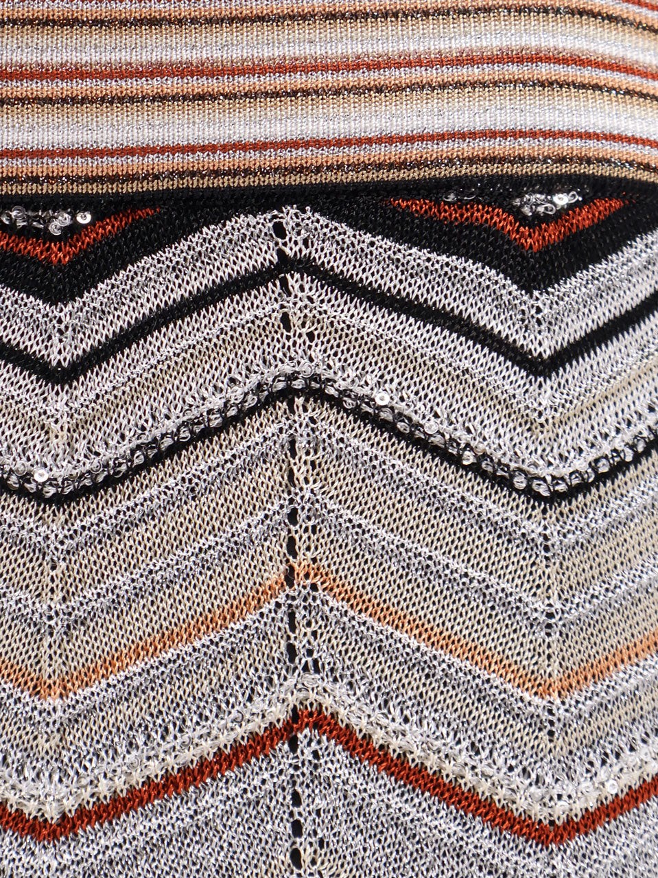 Viscose trousers with laminated chevron pattern - Image 3