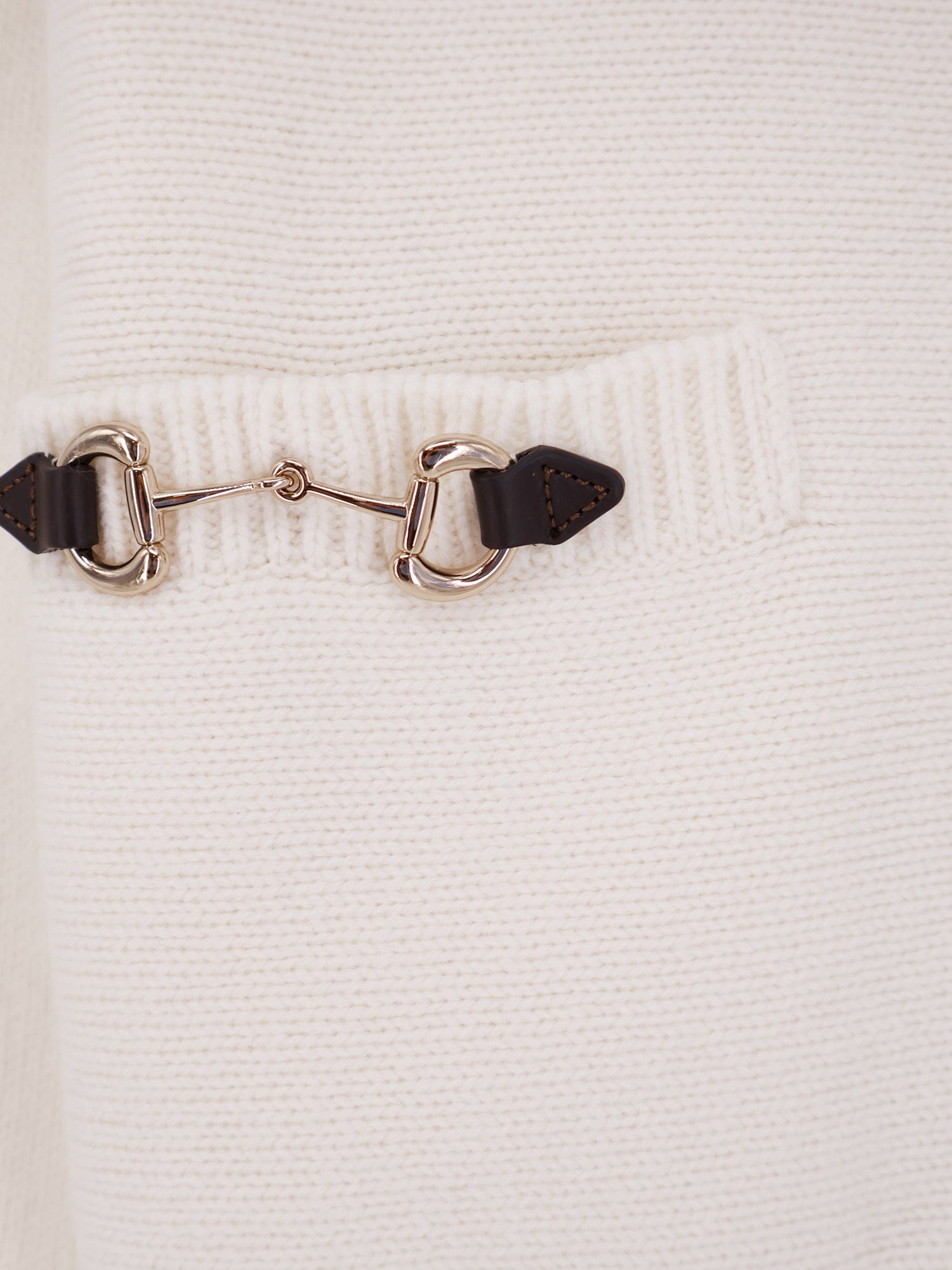 Wool and cashmere cardigan with metal Horsebit - Image 5