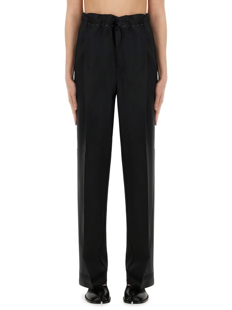 WOOL AND MOHAIR PANTS