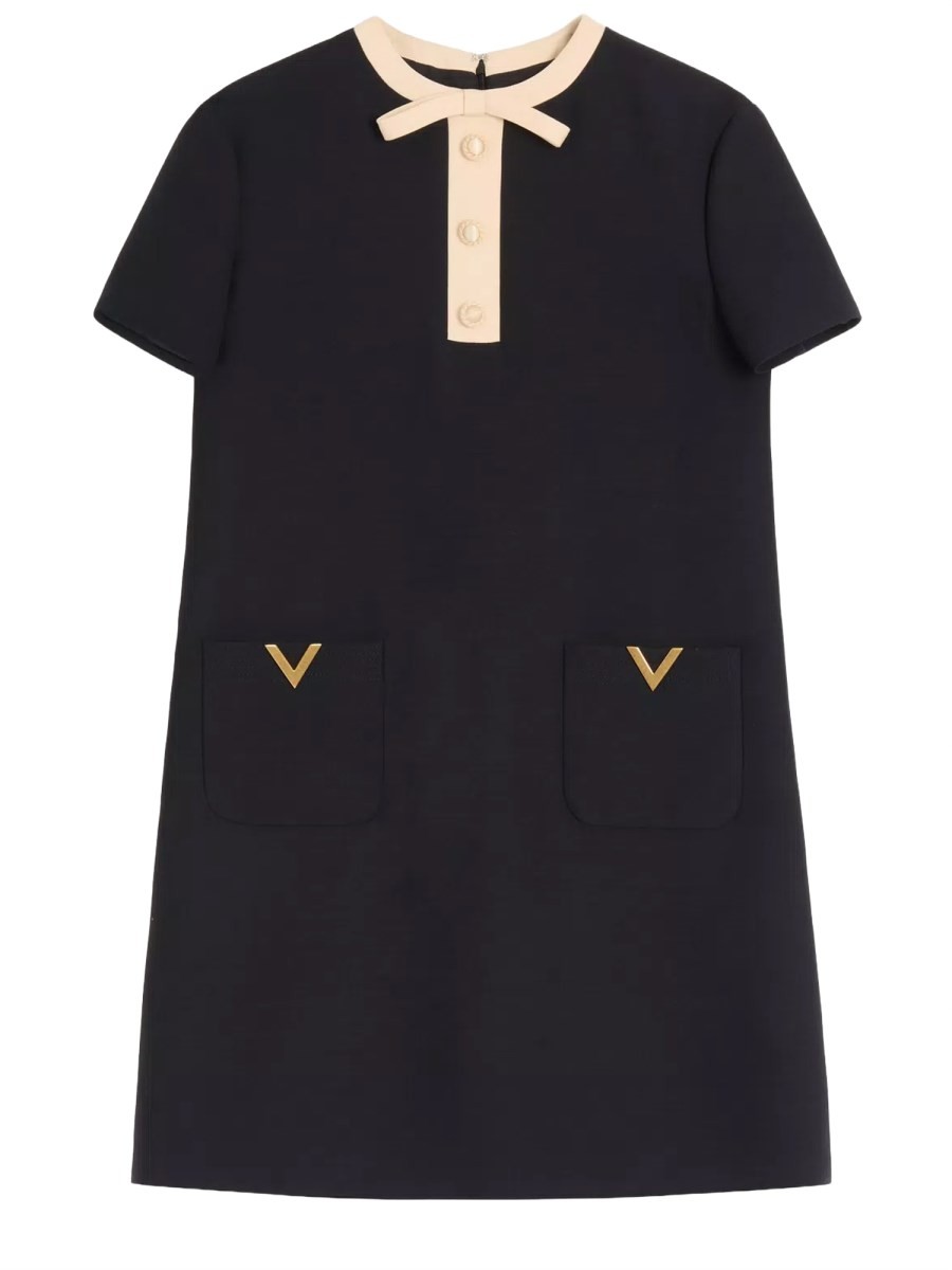WOOL AND SILK MINI DRESS