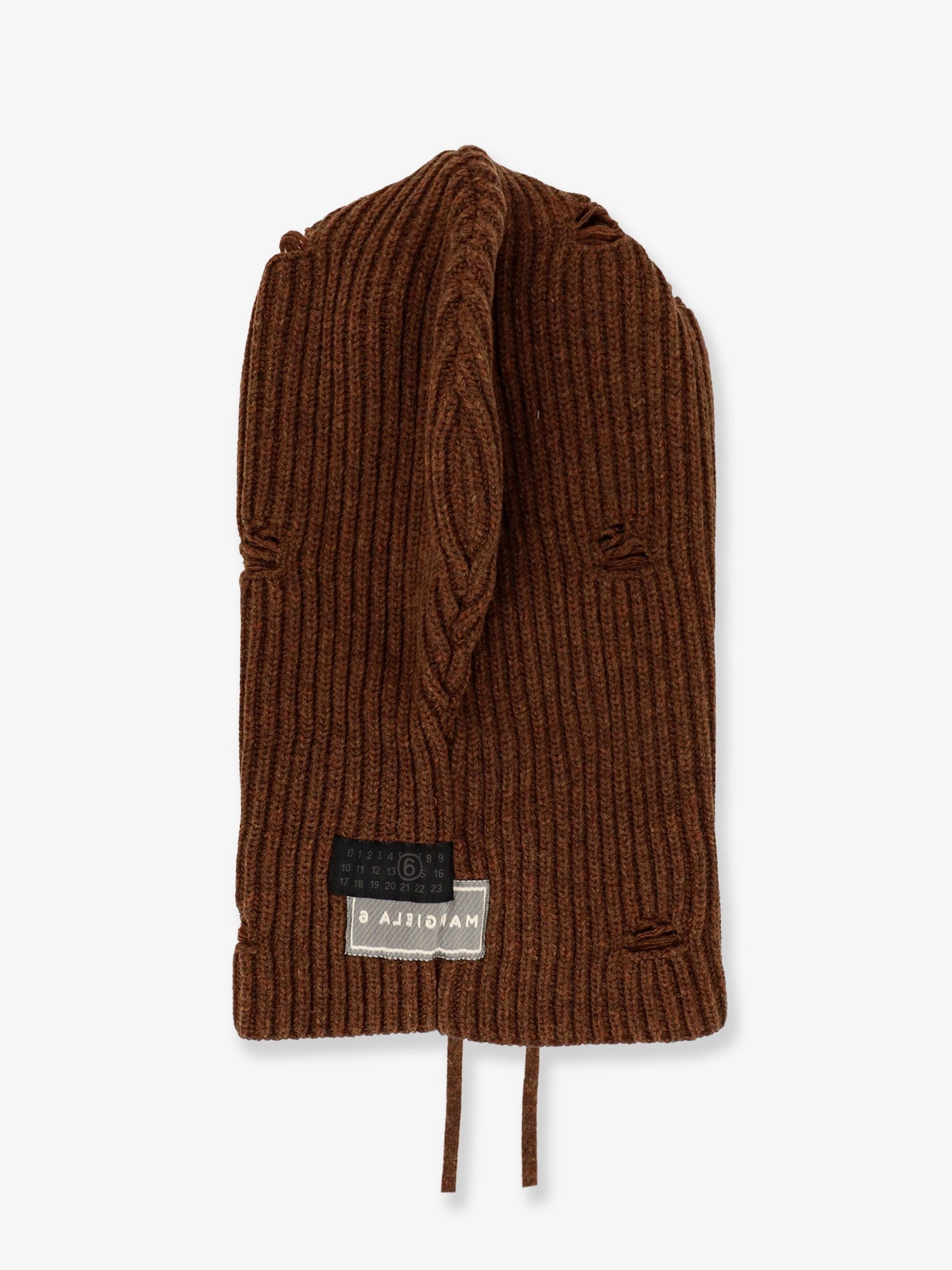 Wool blend balaclava with distressed effect - Image 2