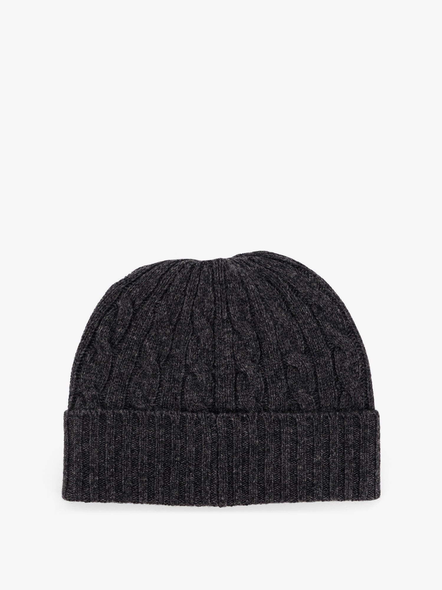 Wool blend cable knit beanie hat - Image 2