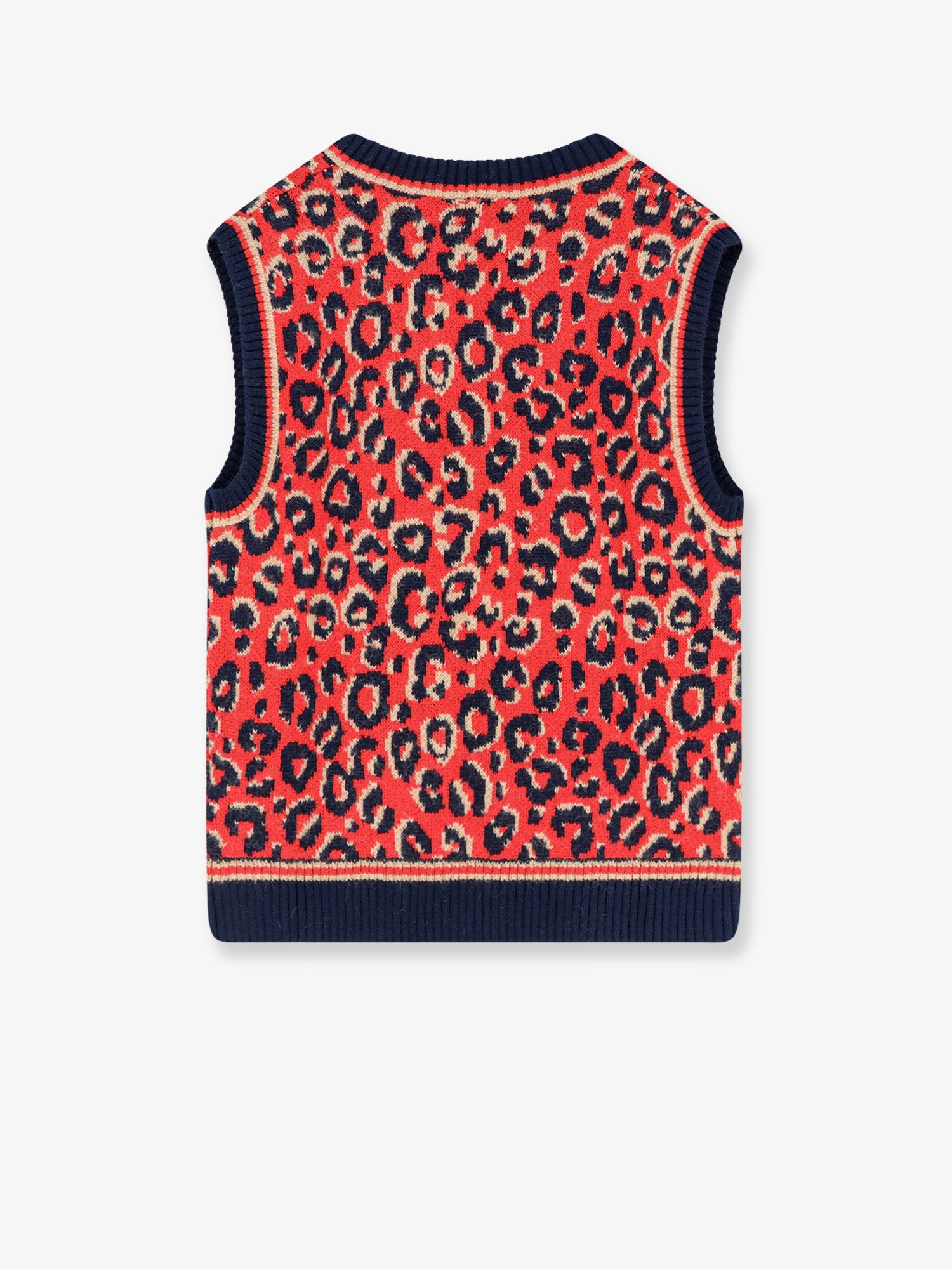 Wool blend sweater with animal print - Image 2