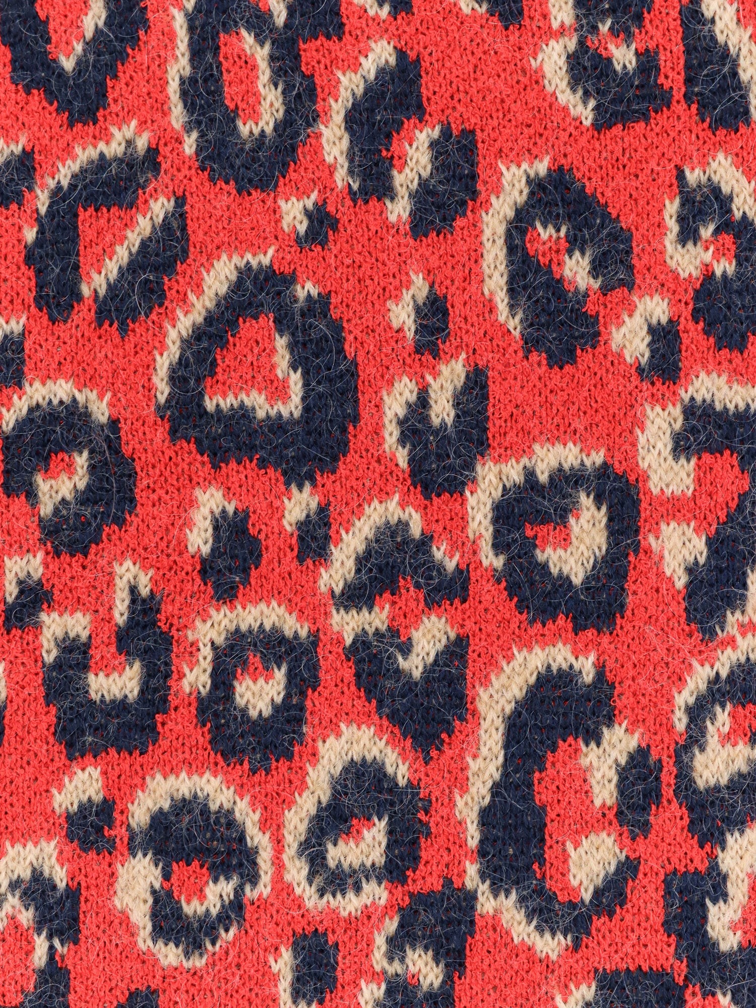 Wool blend sweater with animal print - Image 3