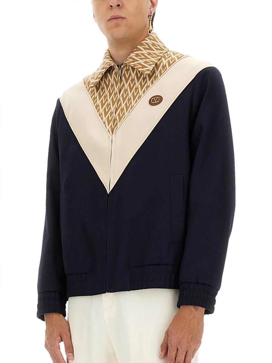 WOOL BOMBER JACKET WITH PRINT TOUTE LA V - Image 4