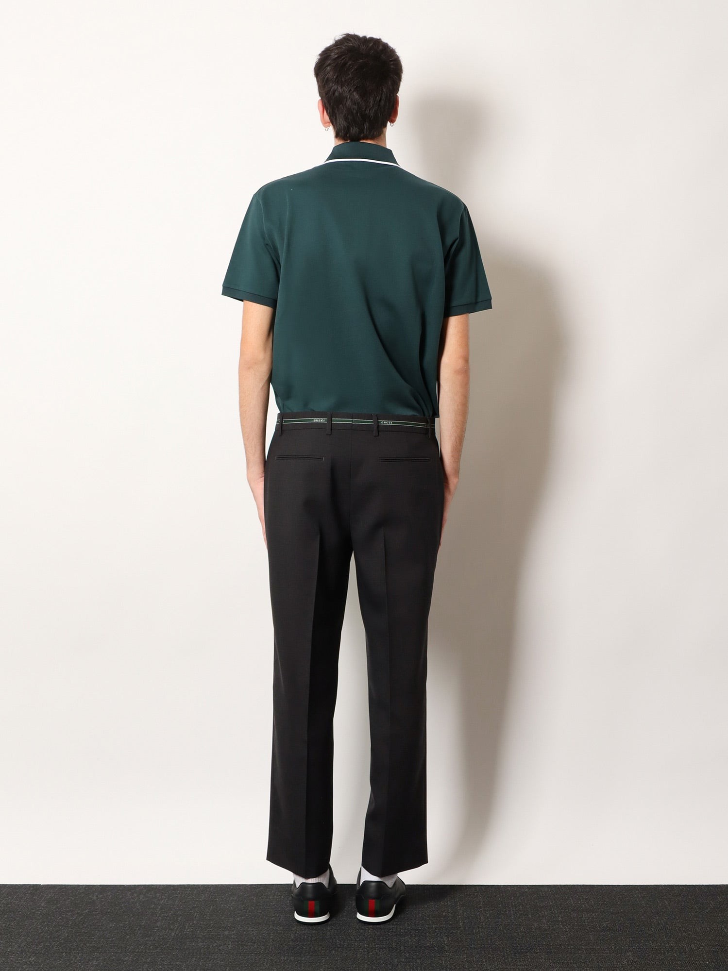 Wool trousers with Gucci detail - Image 3