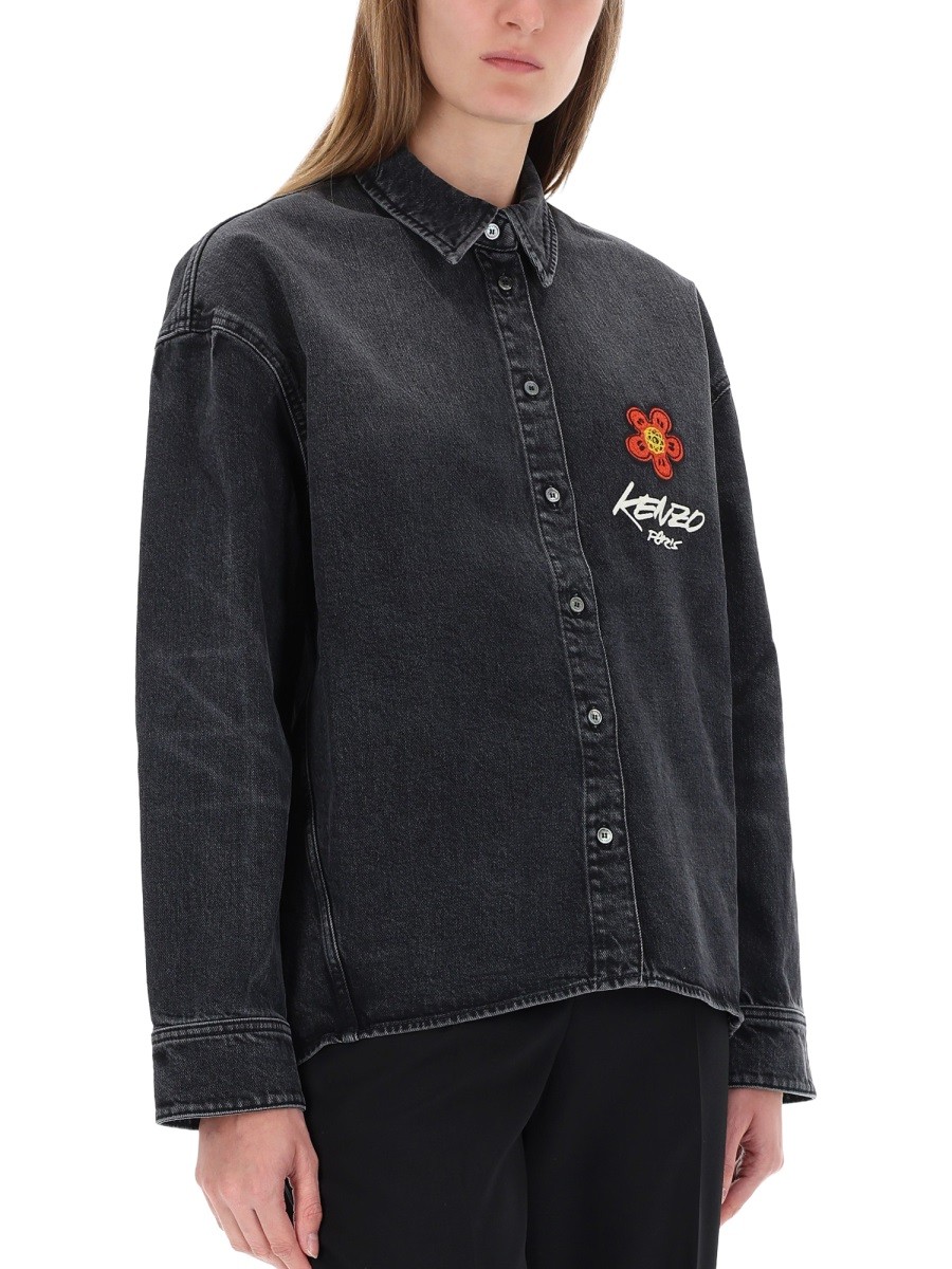 "WORKWEAR" SHIRT WITH KENZO X FUTURA 2000 EMBROIDERY - Image 4