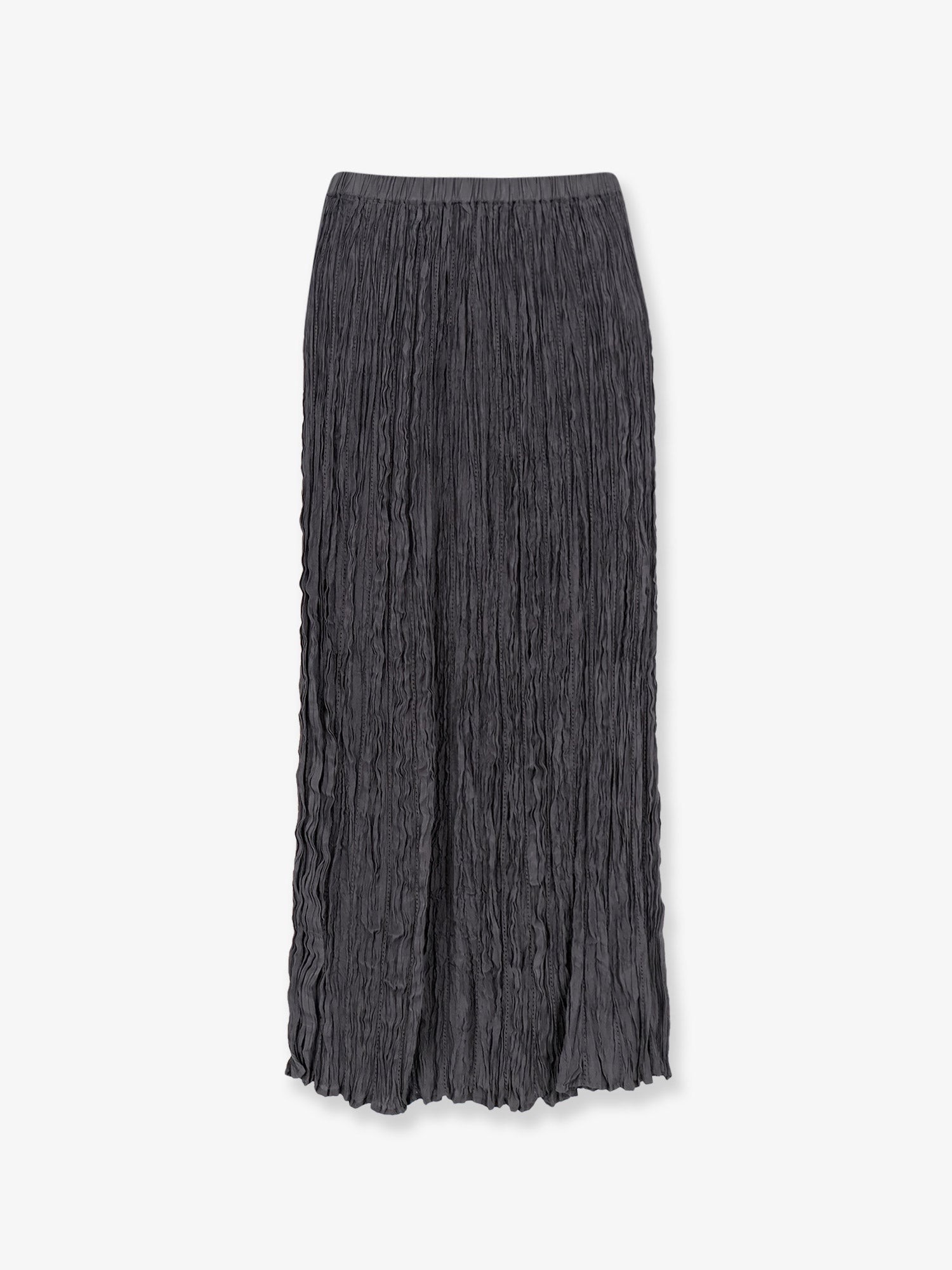 Wrinkled viscose skirt