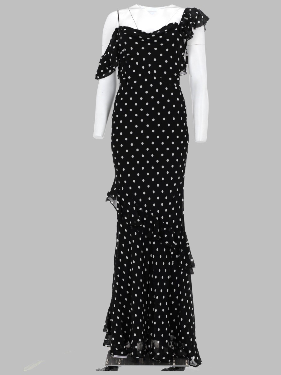 ABITO LUNGO IN GEORGETTE A POIS