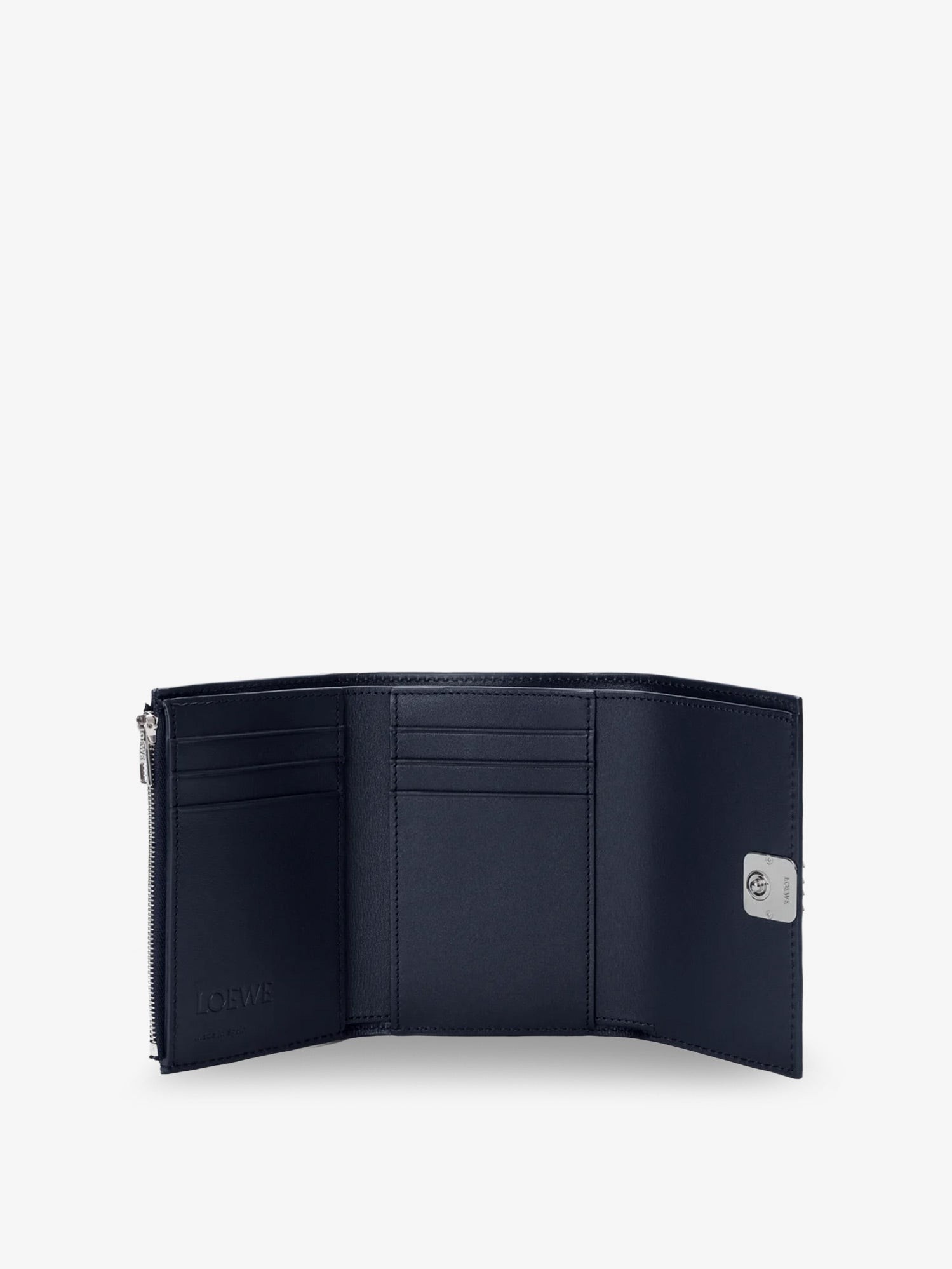 Anagram leather wallet with front logo - Image 3