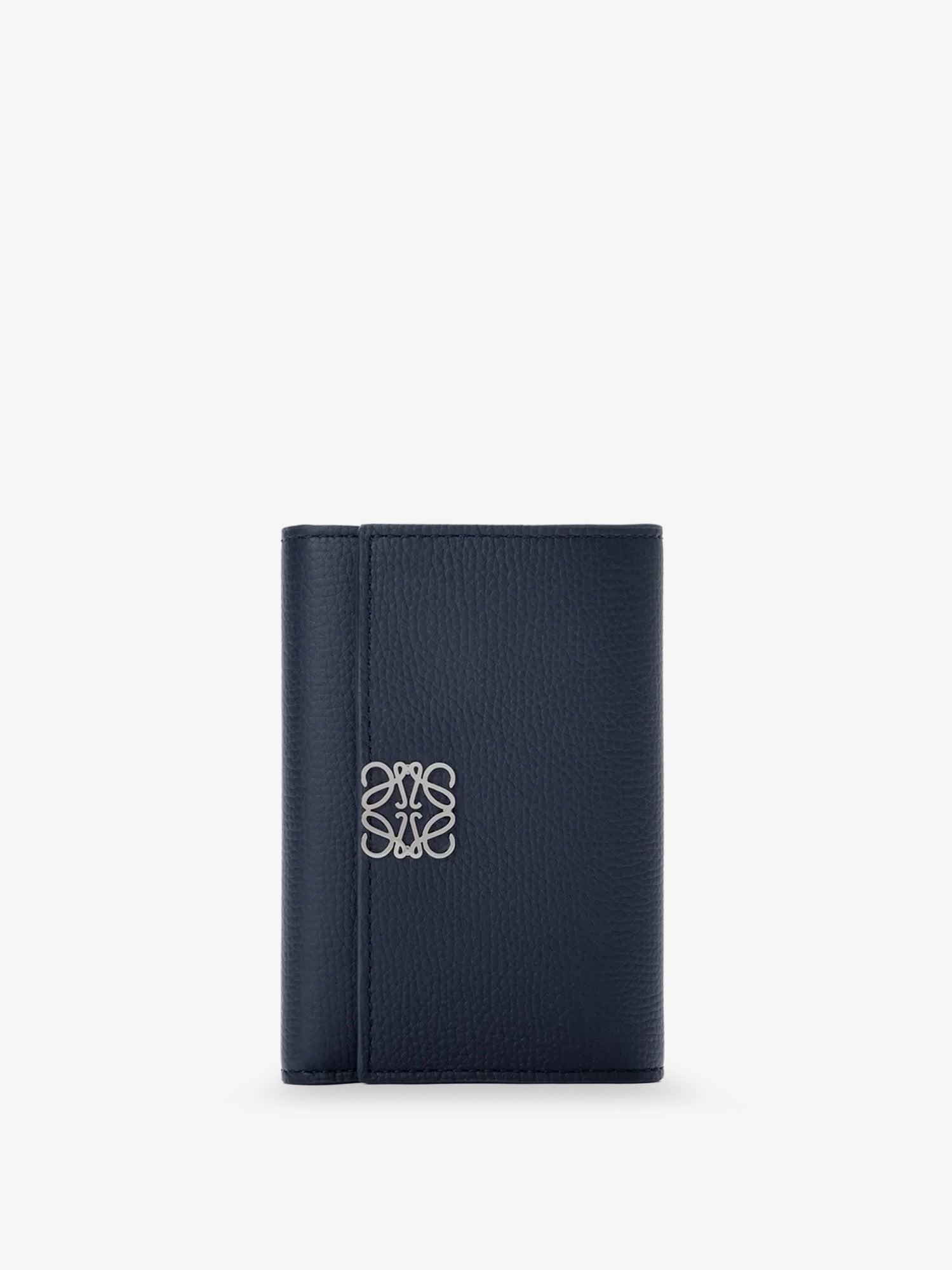Anagram leather wallet with front logo
