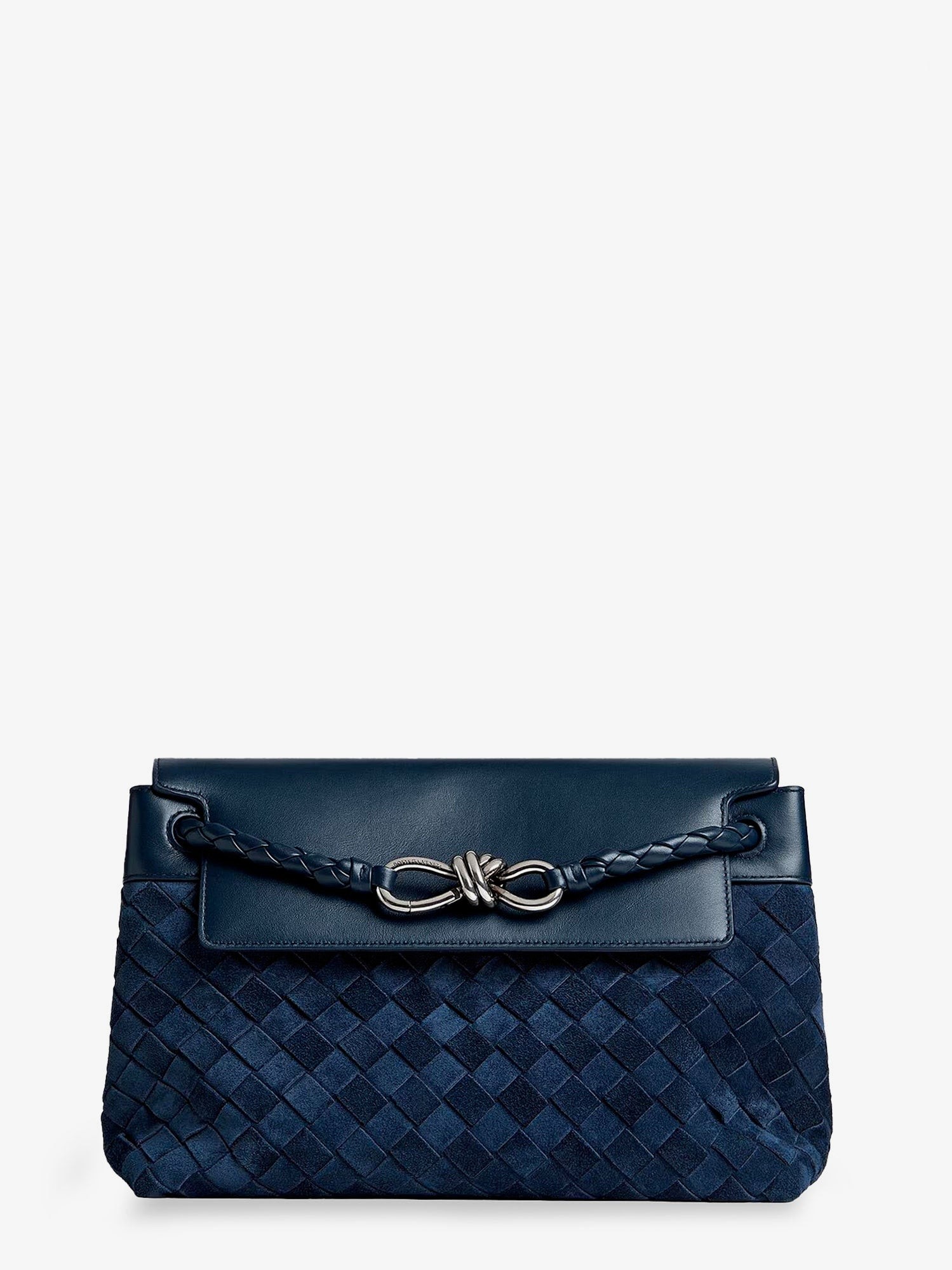 Andiamo Messenger suede crossbody bag with Intrecciato motif