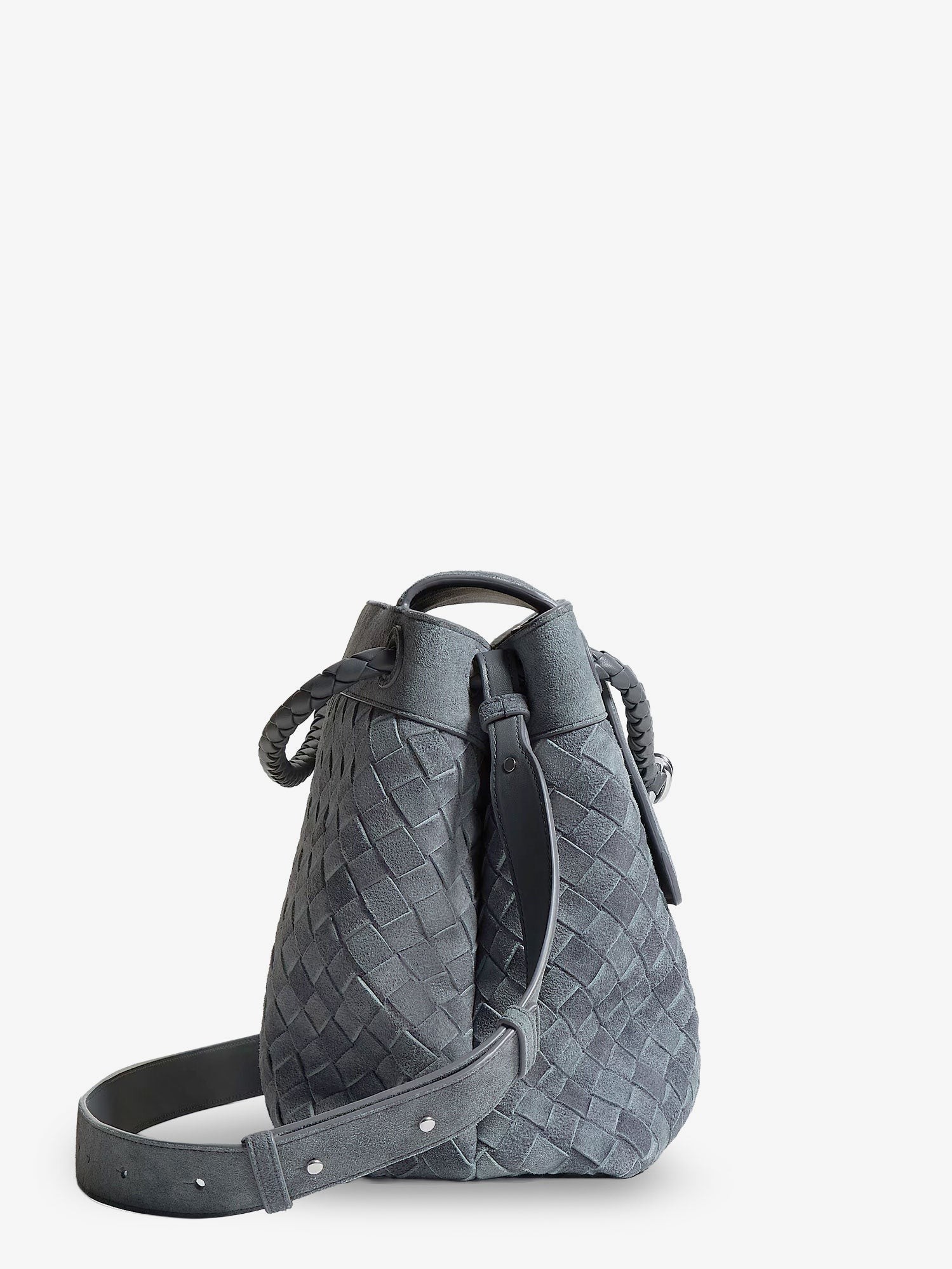 Andiamo Messenger suede shoulder bag with Intrecciato motif - Image 3
