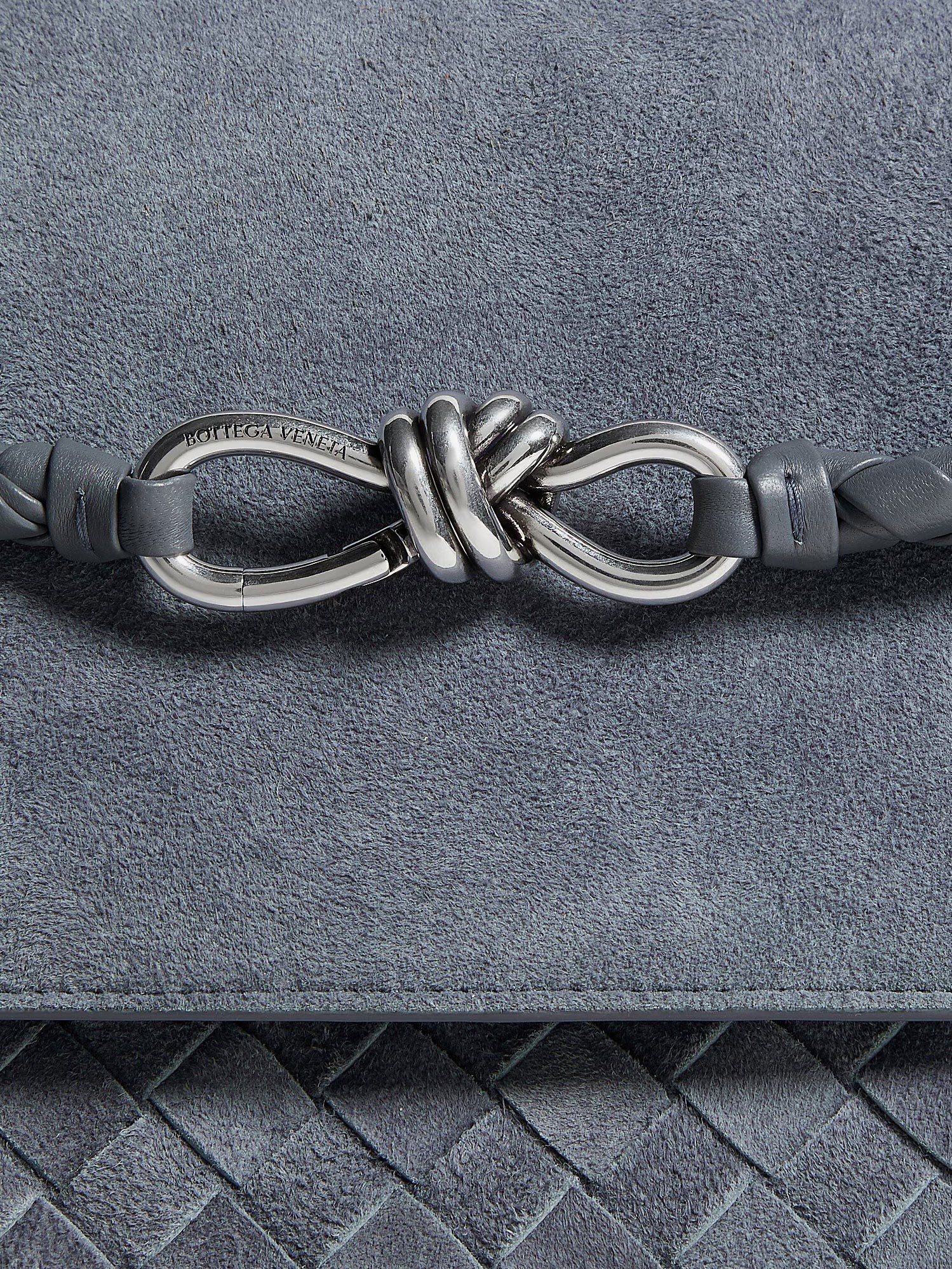 Andiamo Messenger suede shoulder bag with Intrecciato motif - Image 4