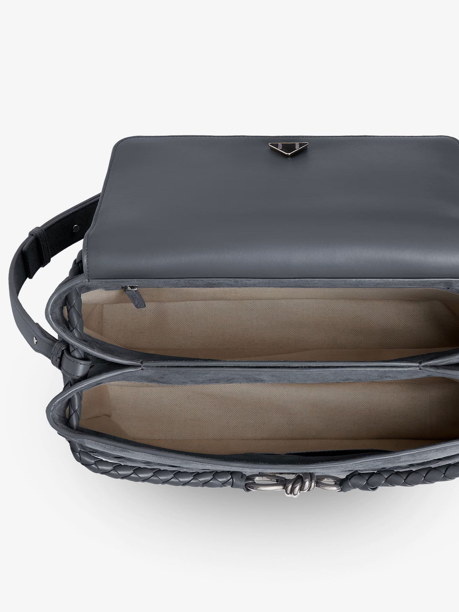 Andiamo Messenger suede shoulder bag with Intrecciato motif - Image 5