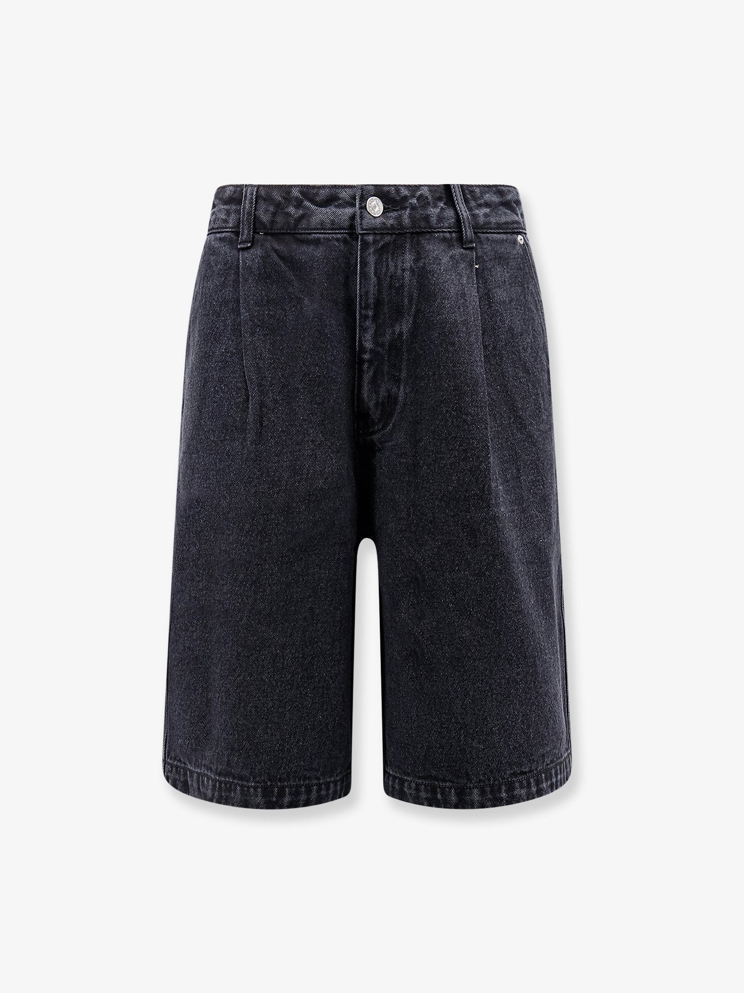 Back denim bermuda shorts