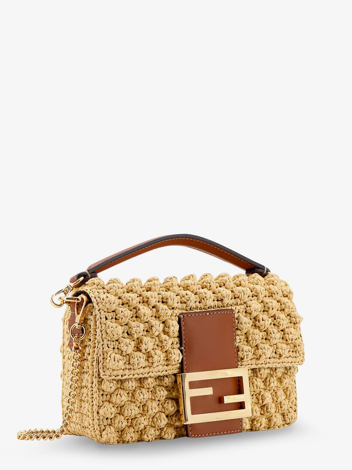 Baguette® Mini raffia crossbody bag - Image 3