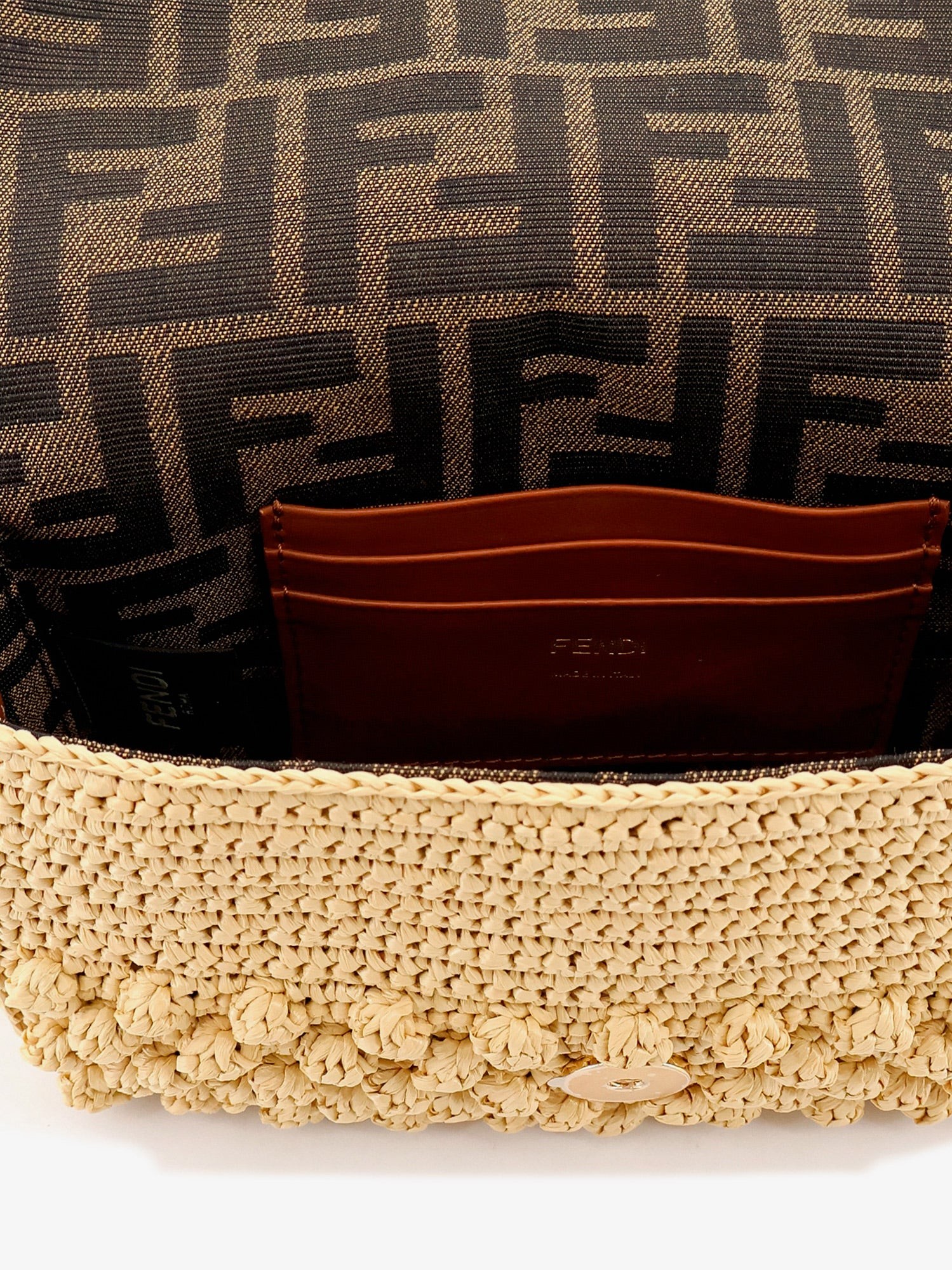 Baguette® Mini raffia crossbody bag - Image 4