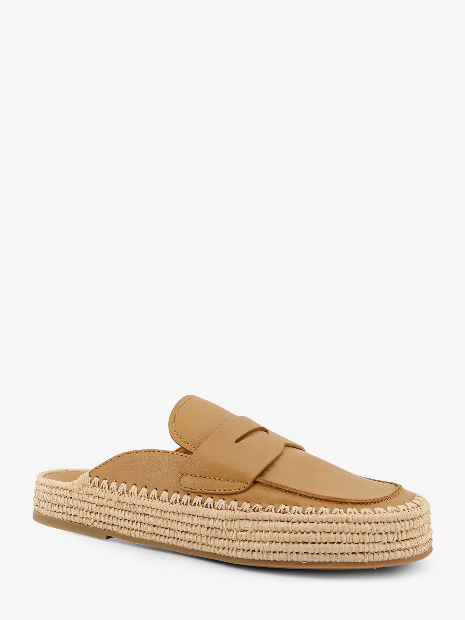 Belinda leather and raffia sandals - Image 2