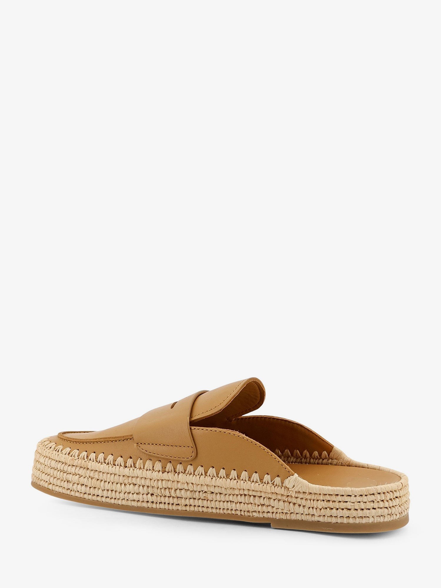 Belinda leather and raffia sandals - Image 3
