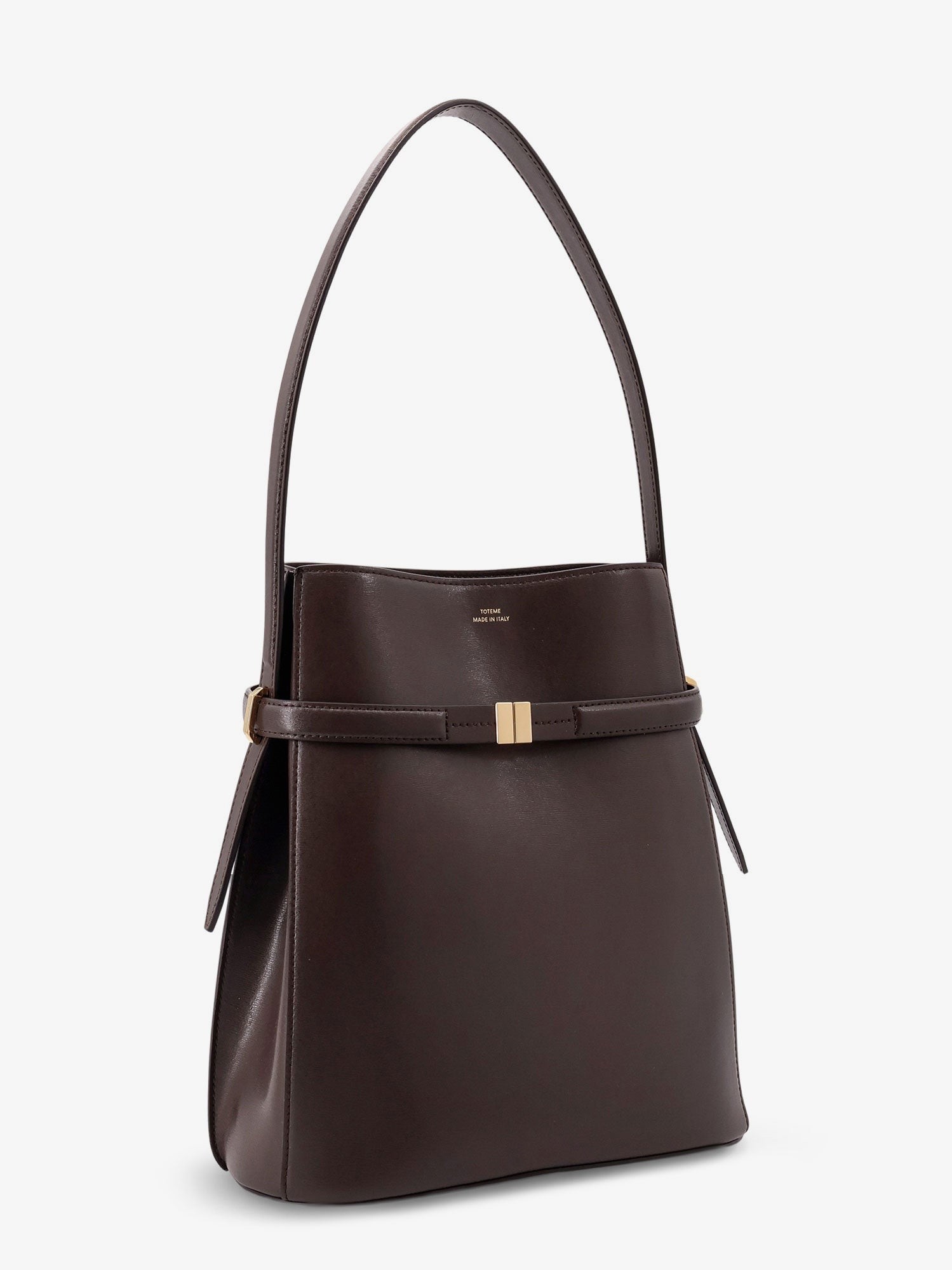 Belted leather bucket bag - Image 4