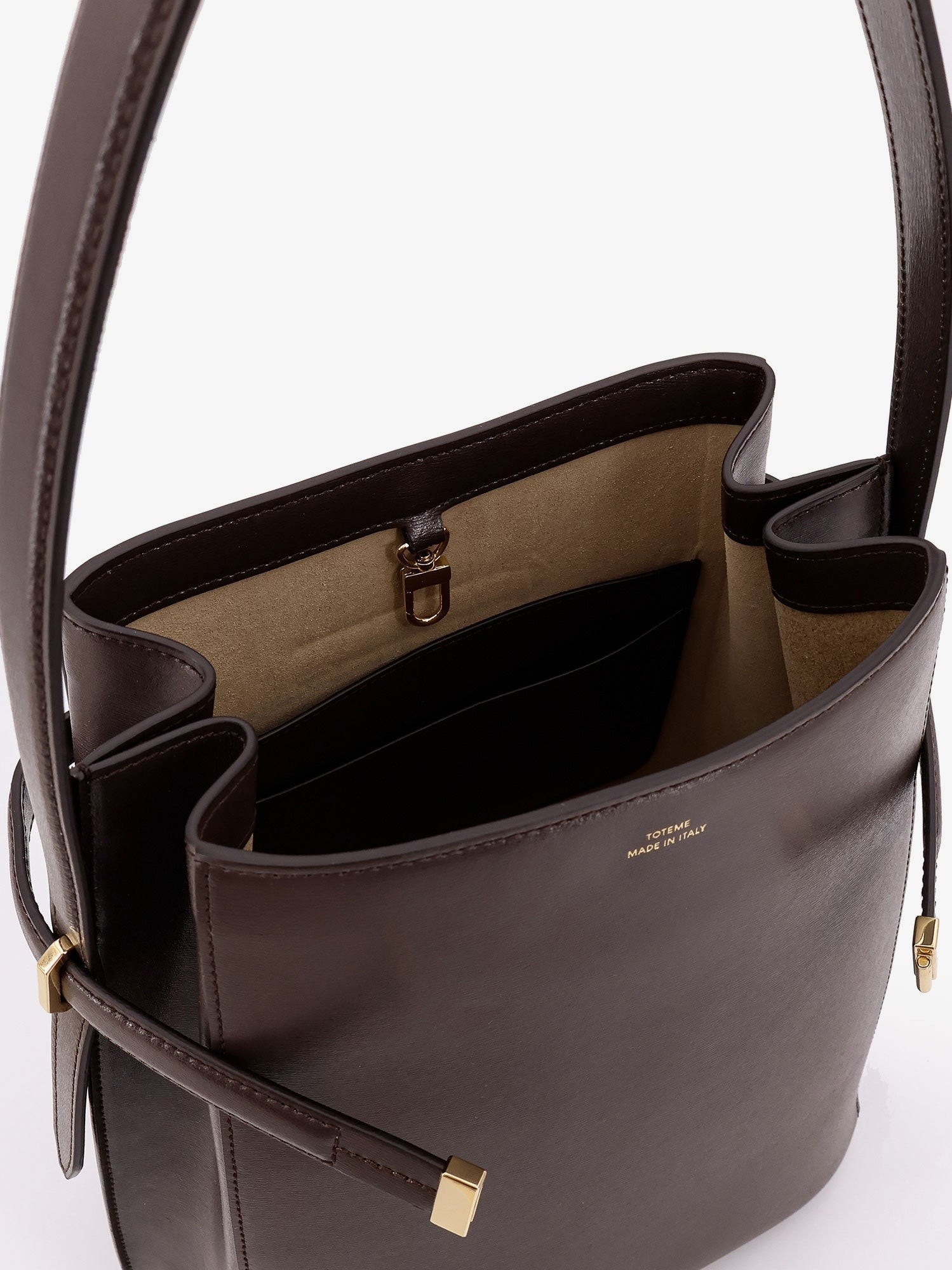 Belted leather bucket bag - Image 5