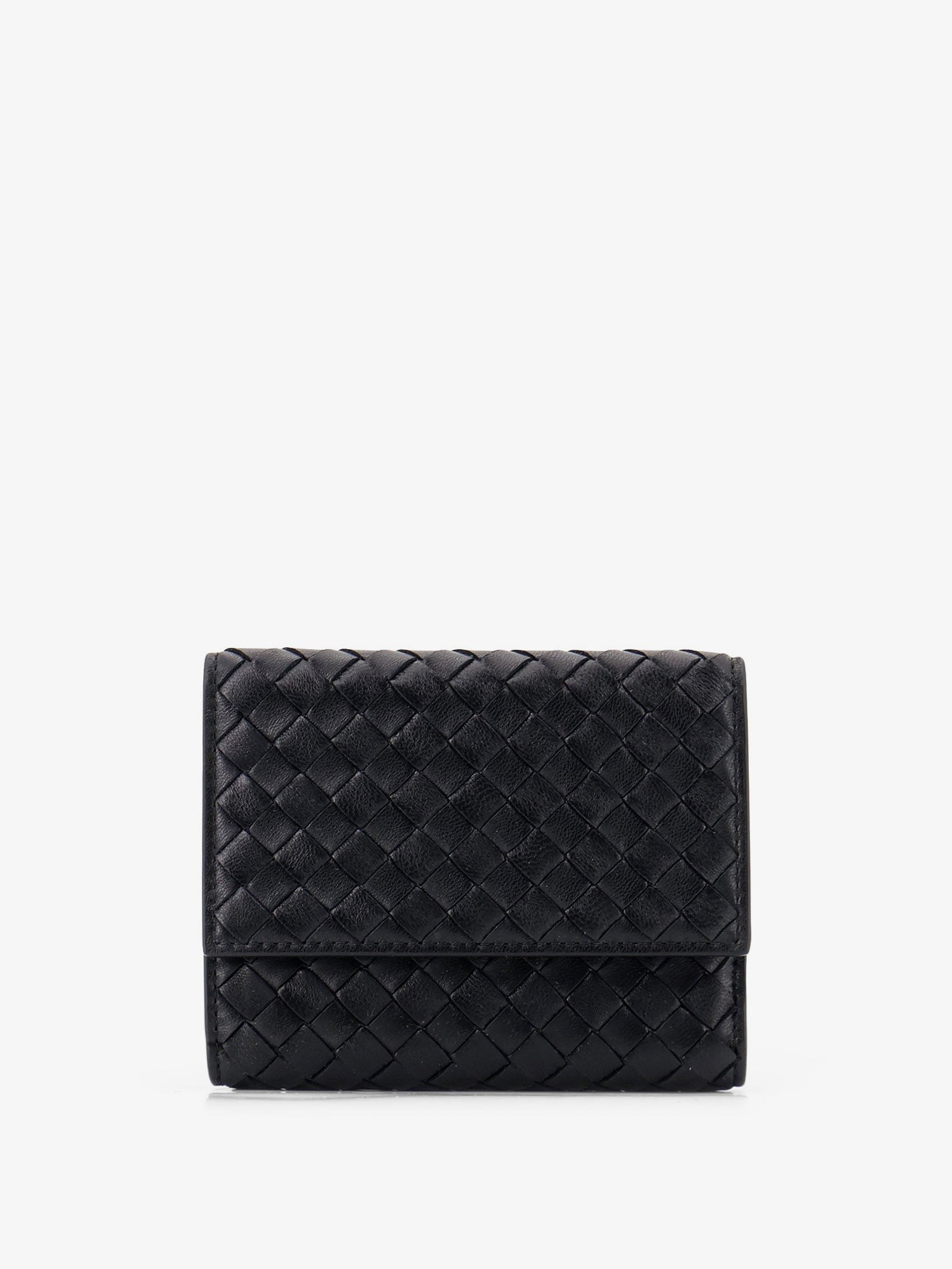 Bi-fold Intrecciato wallet with zip