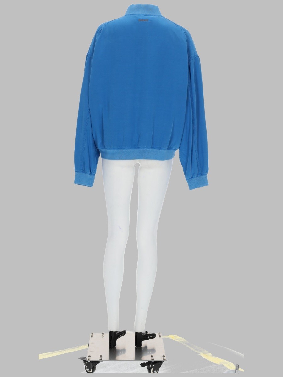 BLOUSON CON ZIP IN POPELINE DI SETA - Image 2
