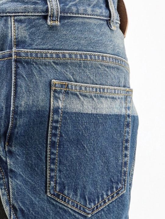 Blue denim mini skirt - Image 3