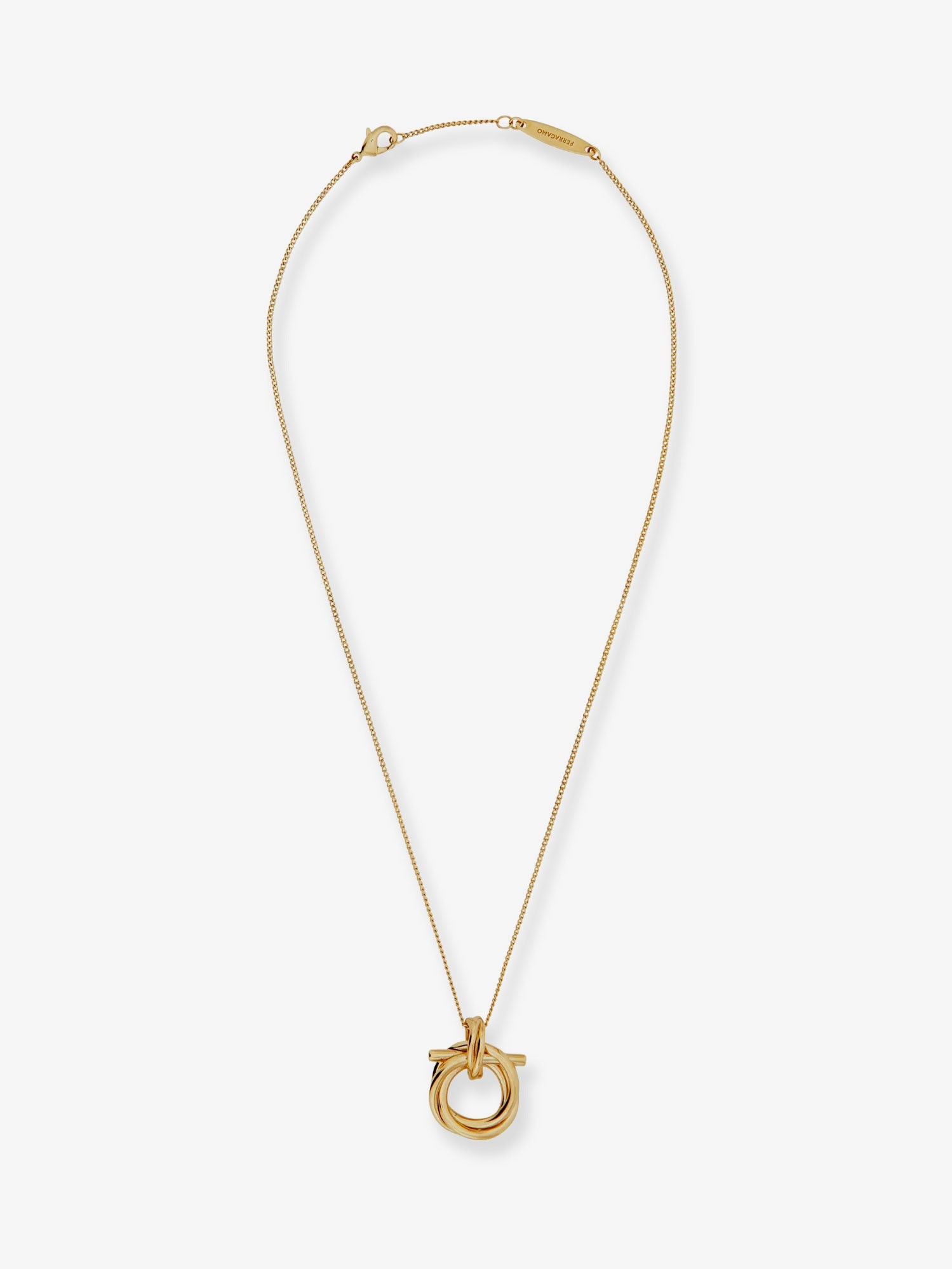 Brass necklace with Gancini pendant