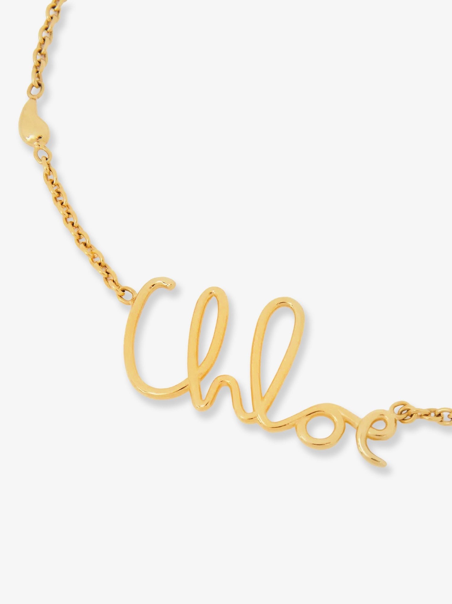 Brass necklace with lettering logo - Image 3