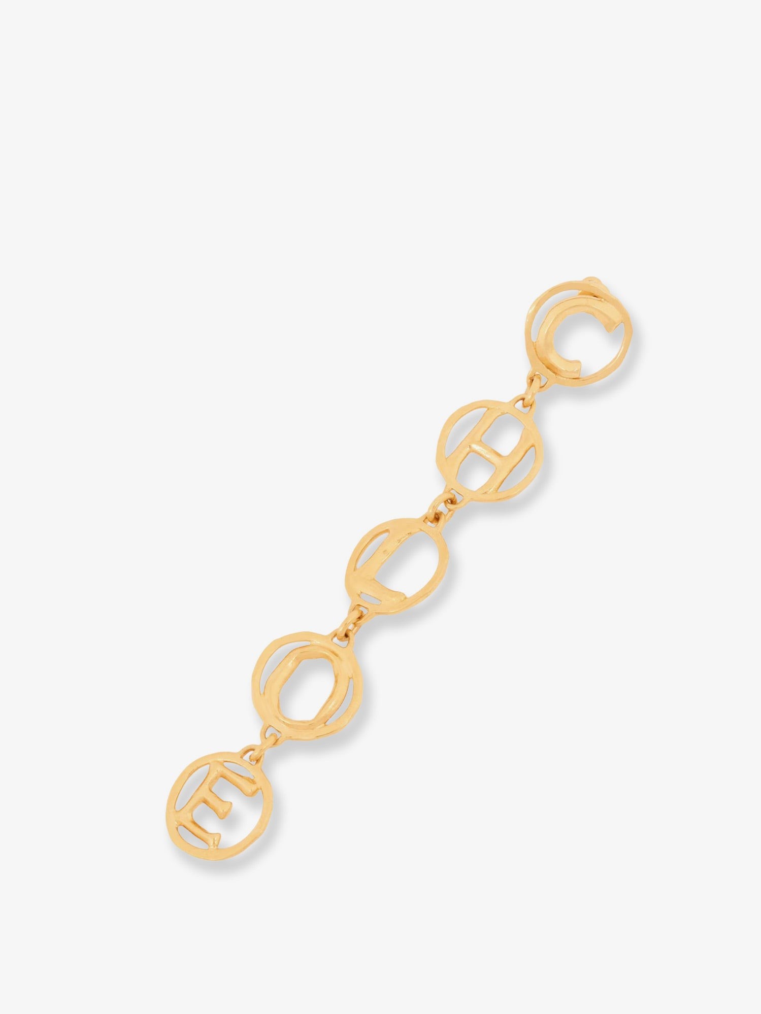Brass Script Earrings - Image 2