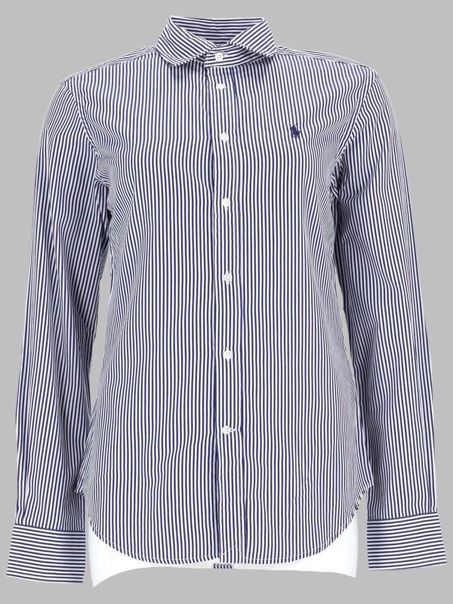 CAMICIA A RIGHE CON LOGO